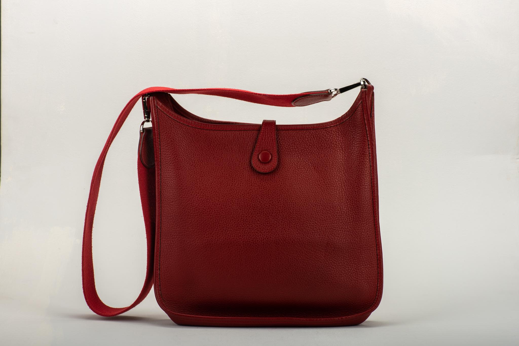 hermes red crossbody bag