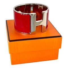 Hermes Red Clic Clac Bracelet