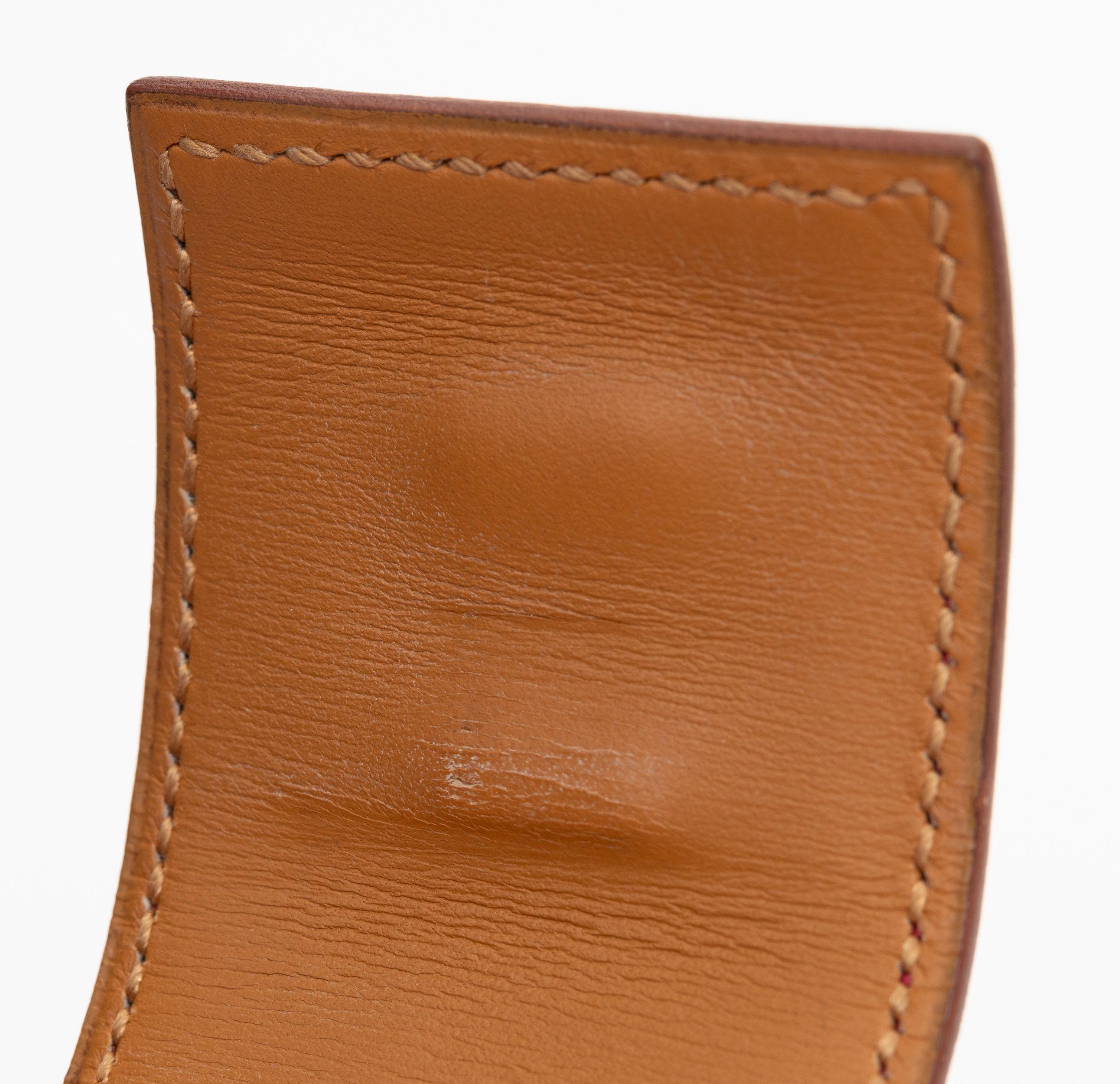 Donna Hermès Collier De Chien rosso in alligatore in vendita