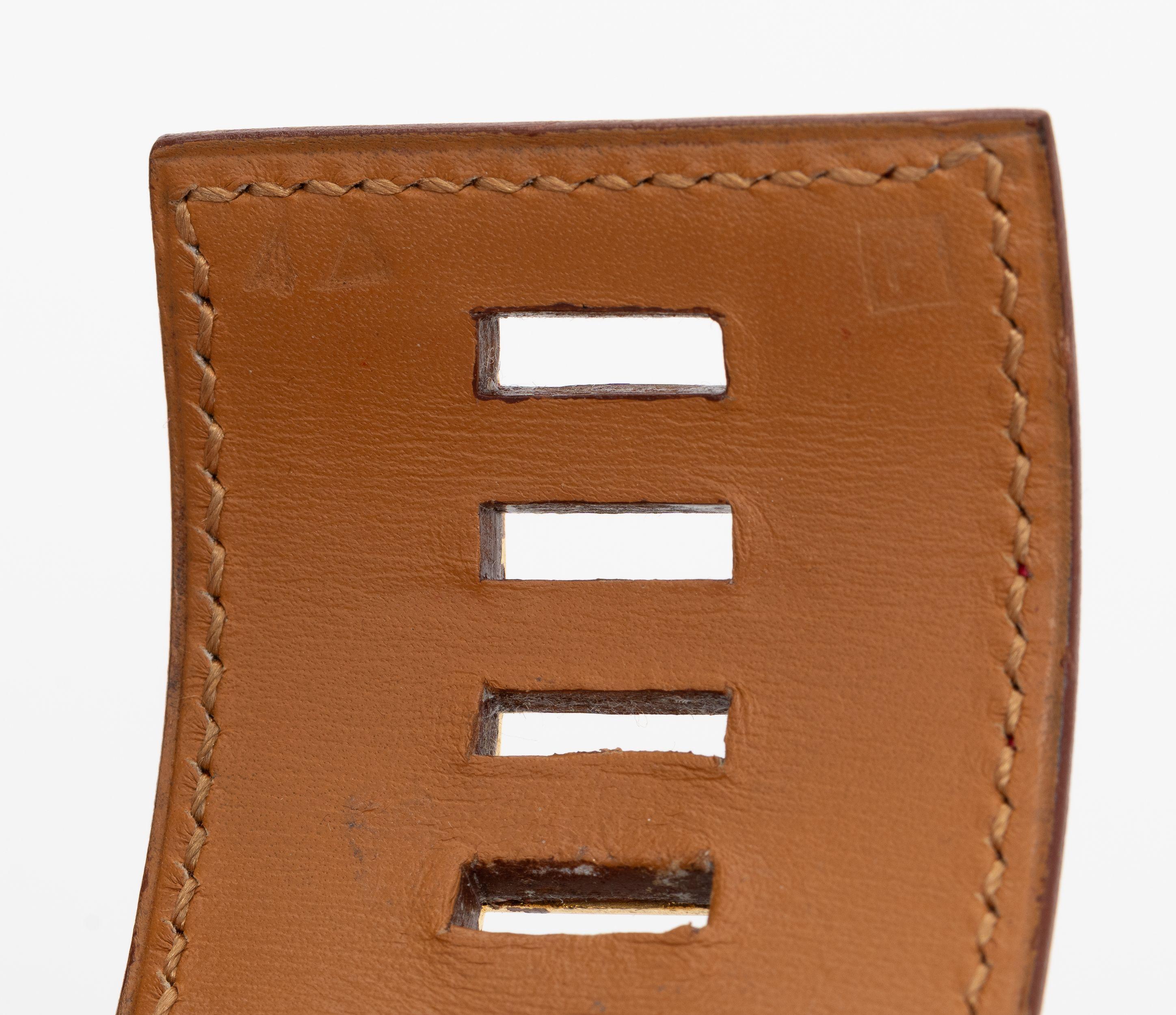 Hermès Collier De Chien rosso in alligatore in vendita 1