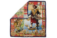 Écharpe rouge Hermès Colombus Kermit Oliver