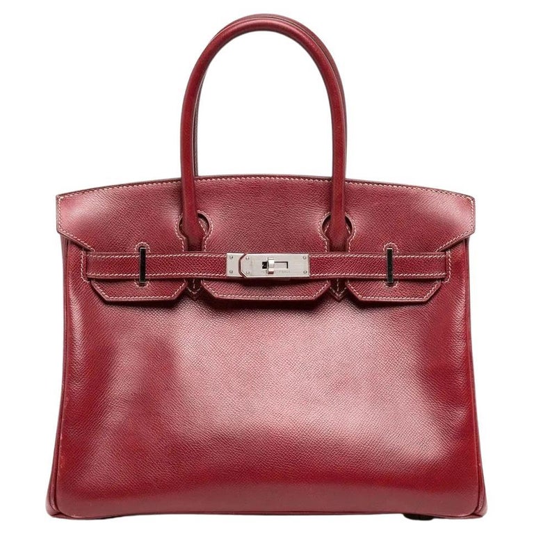Amazing New Hermès Birkin 30 handbag in Rouge Casaque Epsom leather, GHW  For Sale at 1stDibs