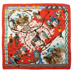 New Hermes Cashmere Orange Wolf Scarf at 1stDibs | hermes wolf scarf