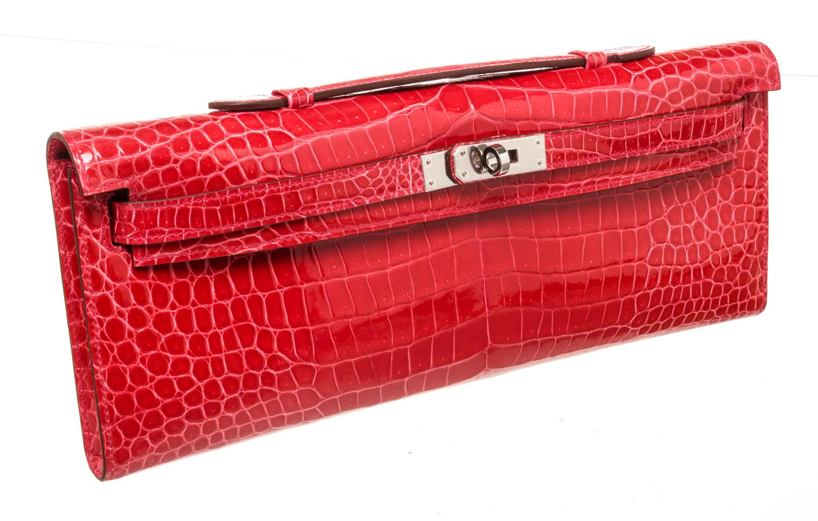 hermes clutch red