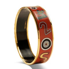 Hermès Red Enamel Tohu Bohu Bracelet