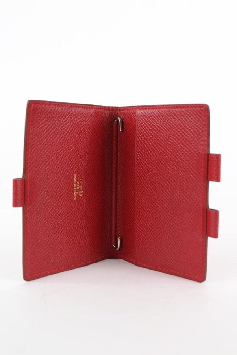 Hermès Red Epsom Leather Mini Agenda Notebook Cover 17her1231 3