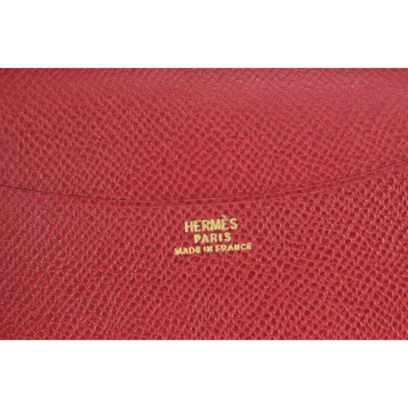 Hermès Red Epsom Leather Mini PDA Agenda Cover 176her712 In Good Condition For Sale In Dix hills, NY