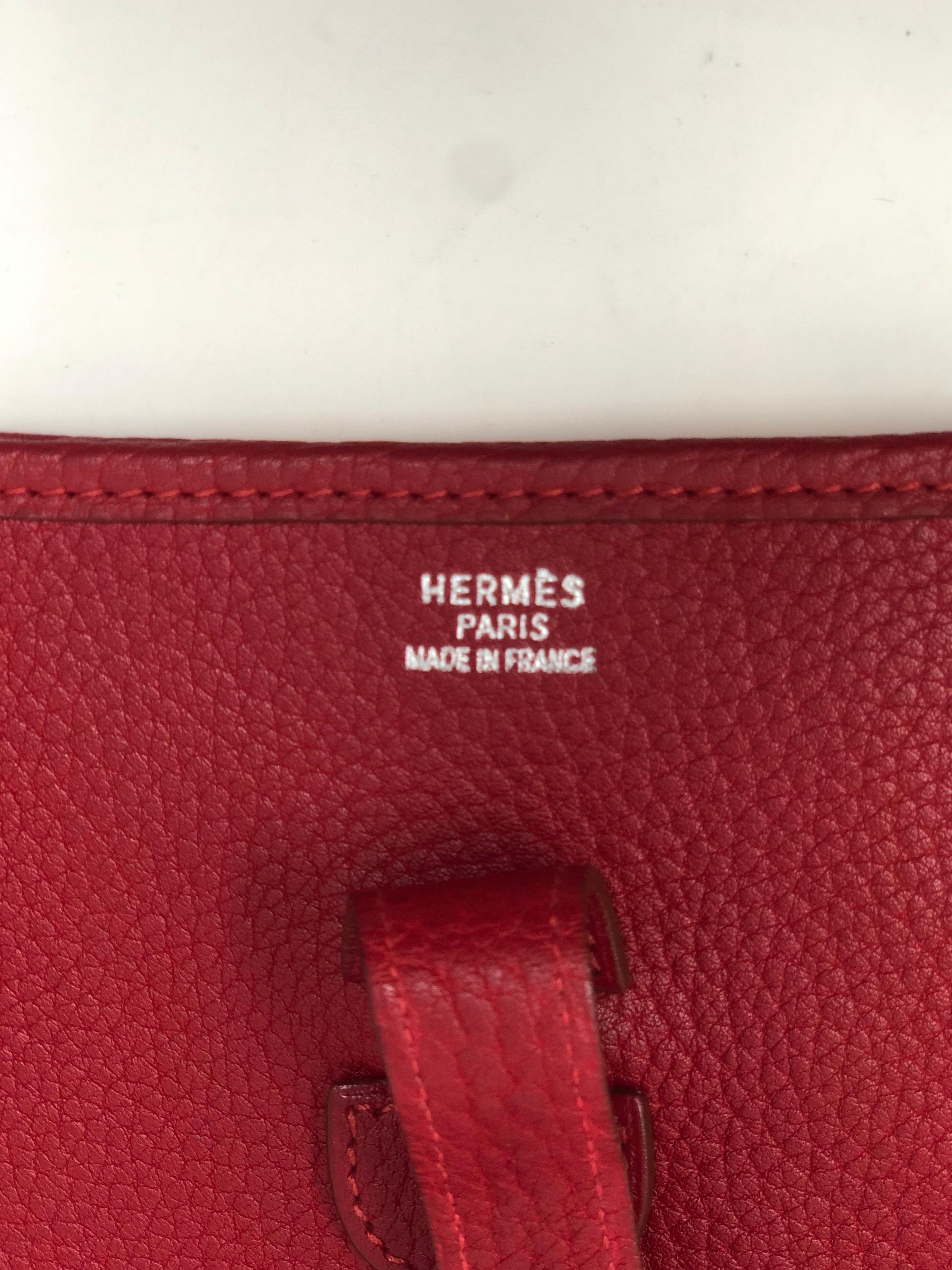 Hermes Red Evelyne Bag  6