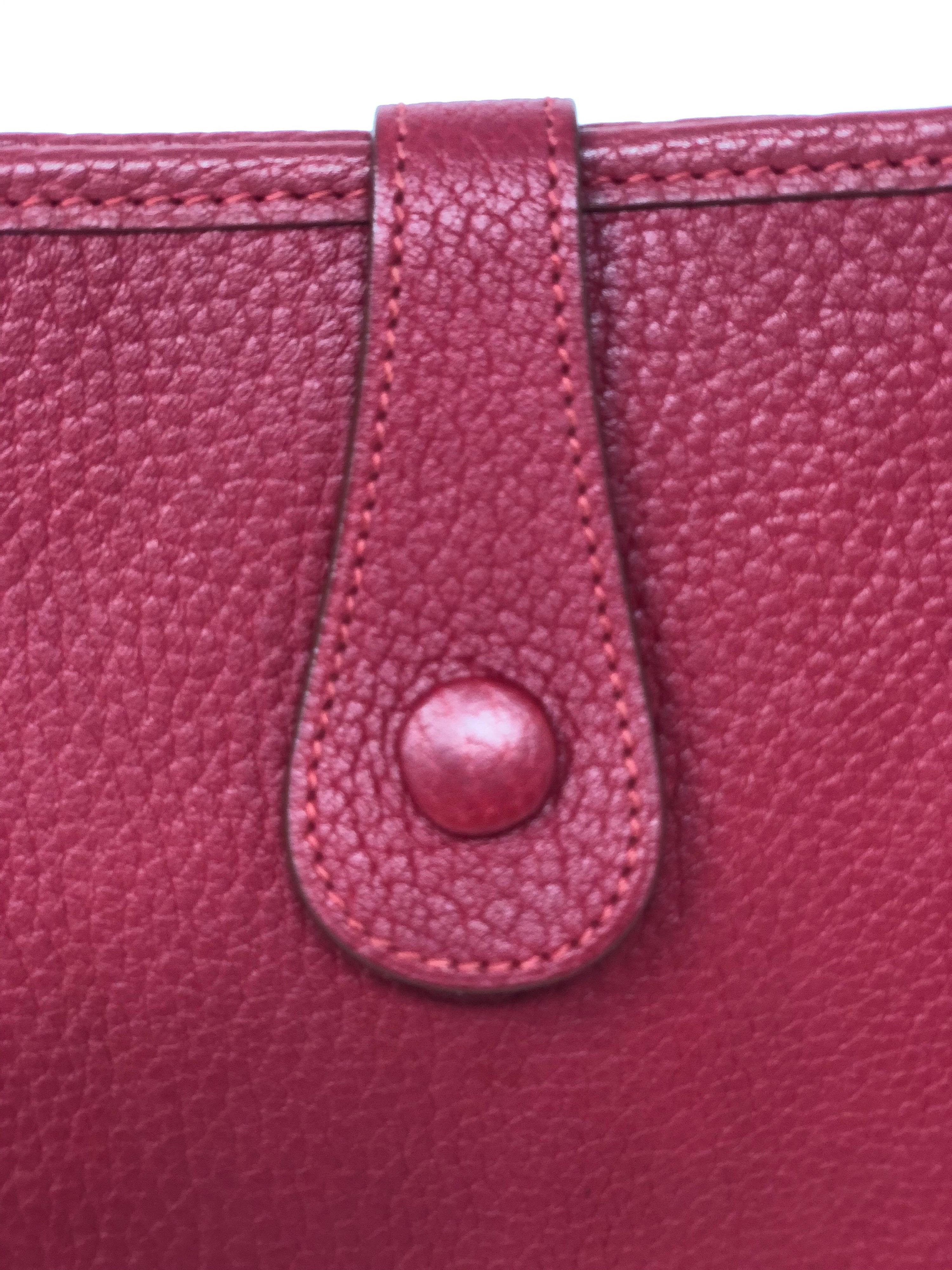Women's or Men's Hermes Red Evelyne Bag 