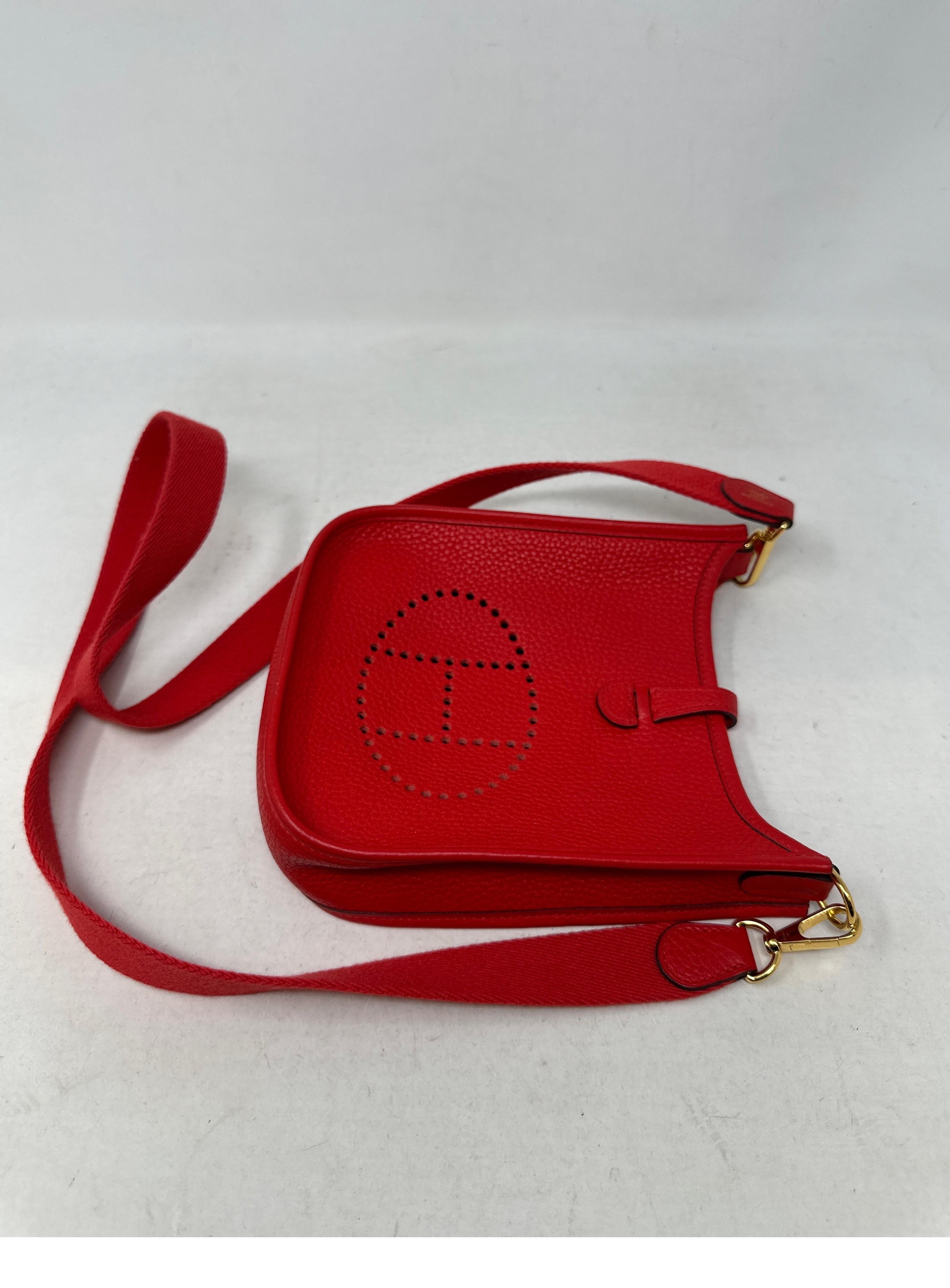Hermes Red Evelyne TPM Bag  15