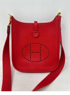 Hermes Red Evelyne TPM Bag