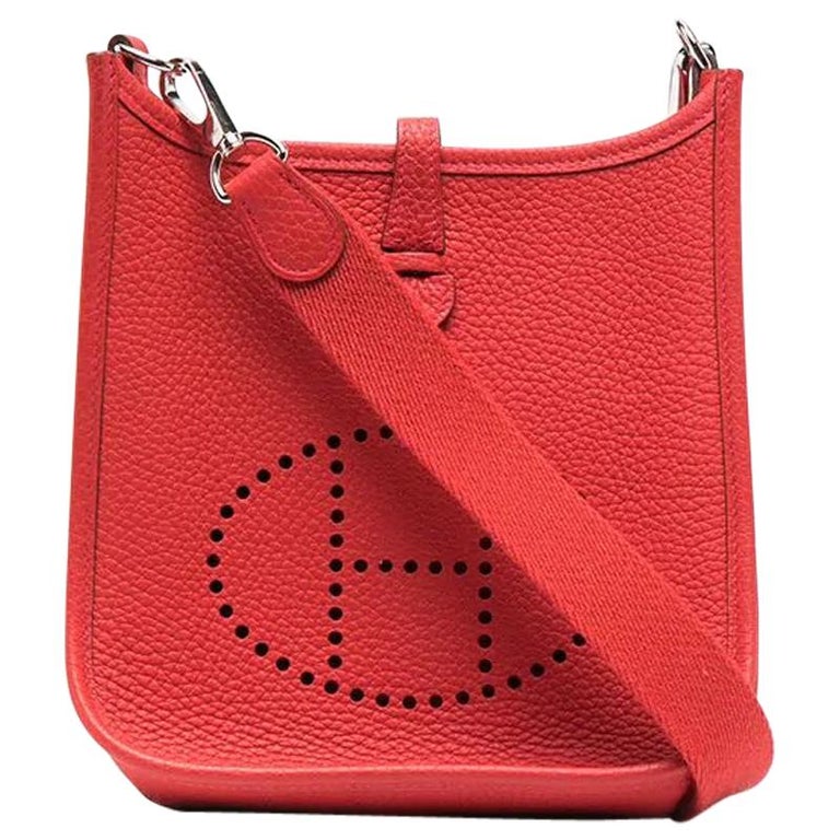 Hermès Red Evelyne TPM Bag at 1stDibs