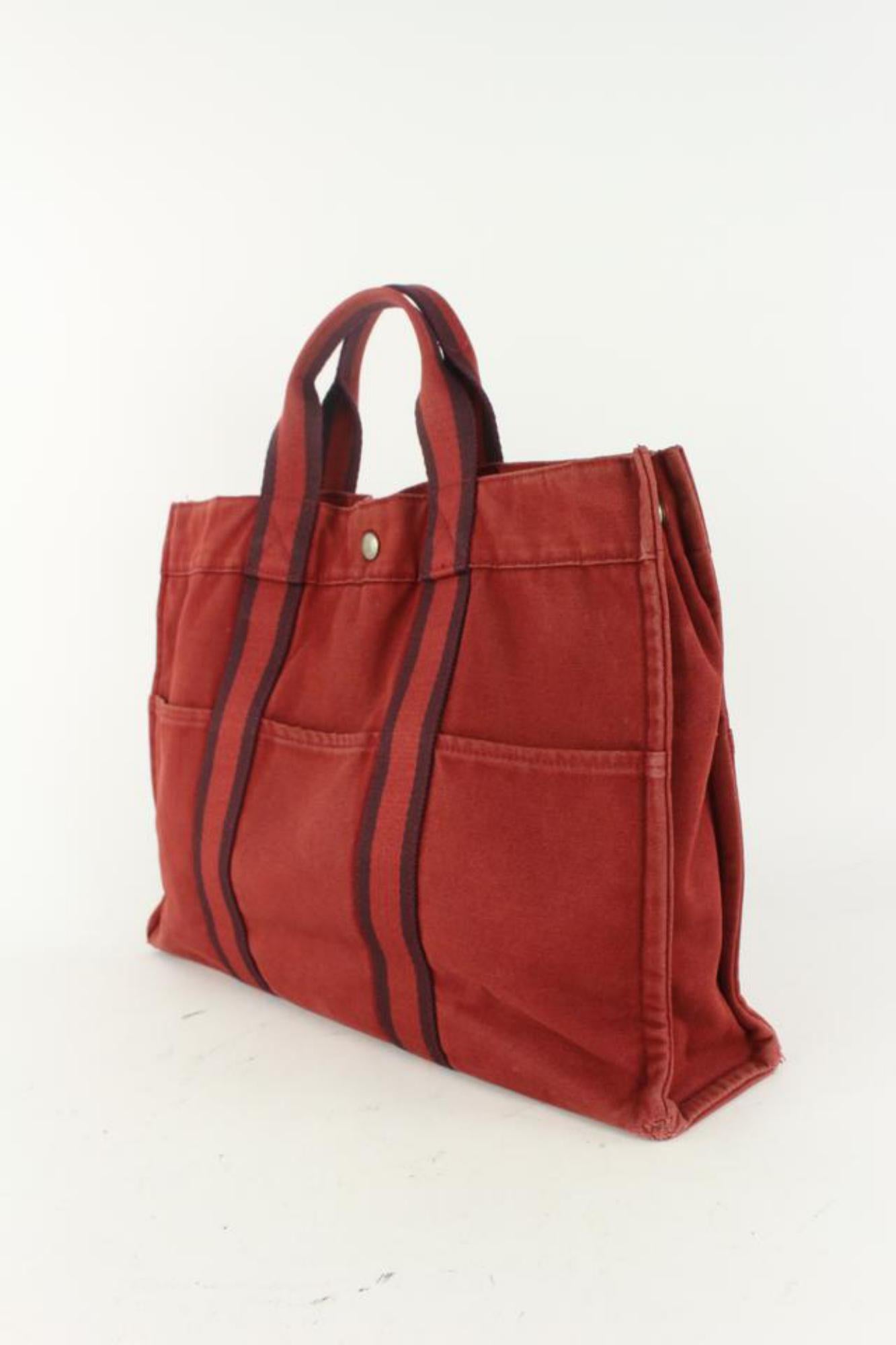 Hermès Red Foure Tout GM Tote bag 11her104 For Sale 5