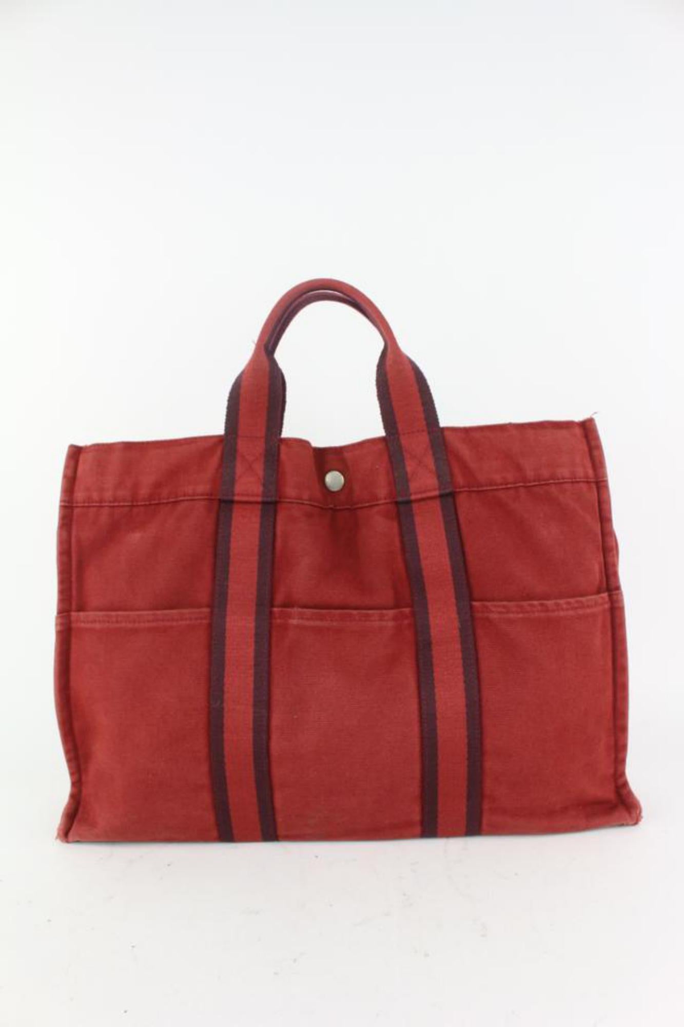 Women's Hermès Red Foure Tout GM Tote bag 11her104 For Sale