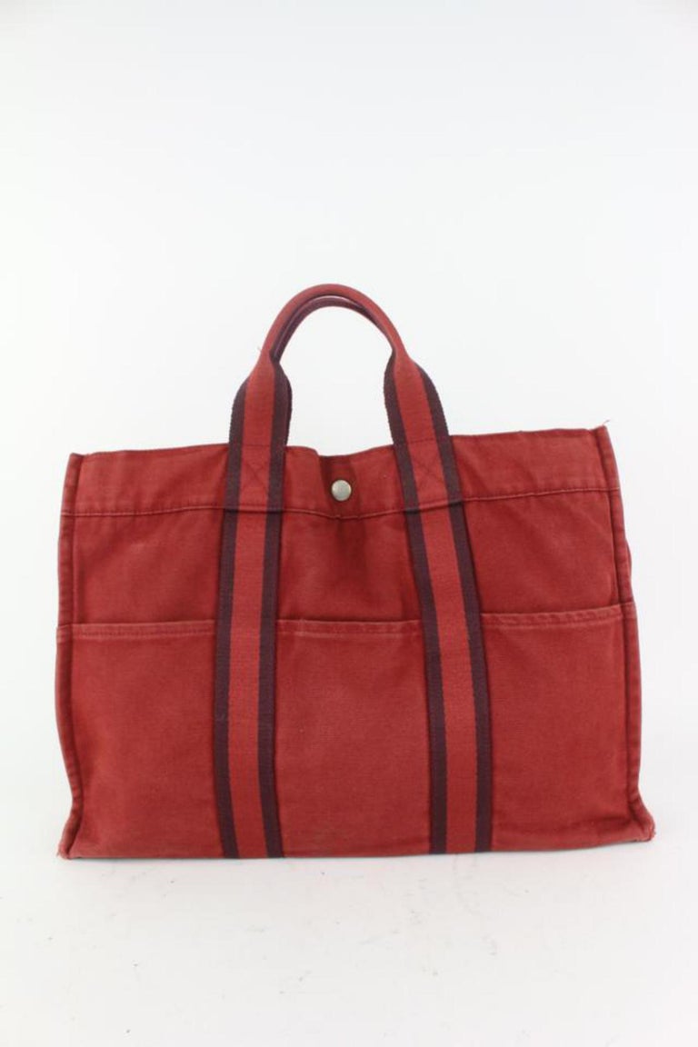 Hermès Red Foure Tout GM Tote bag 11her104 For Sale at 1stDibs
