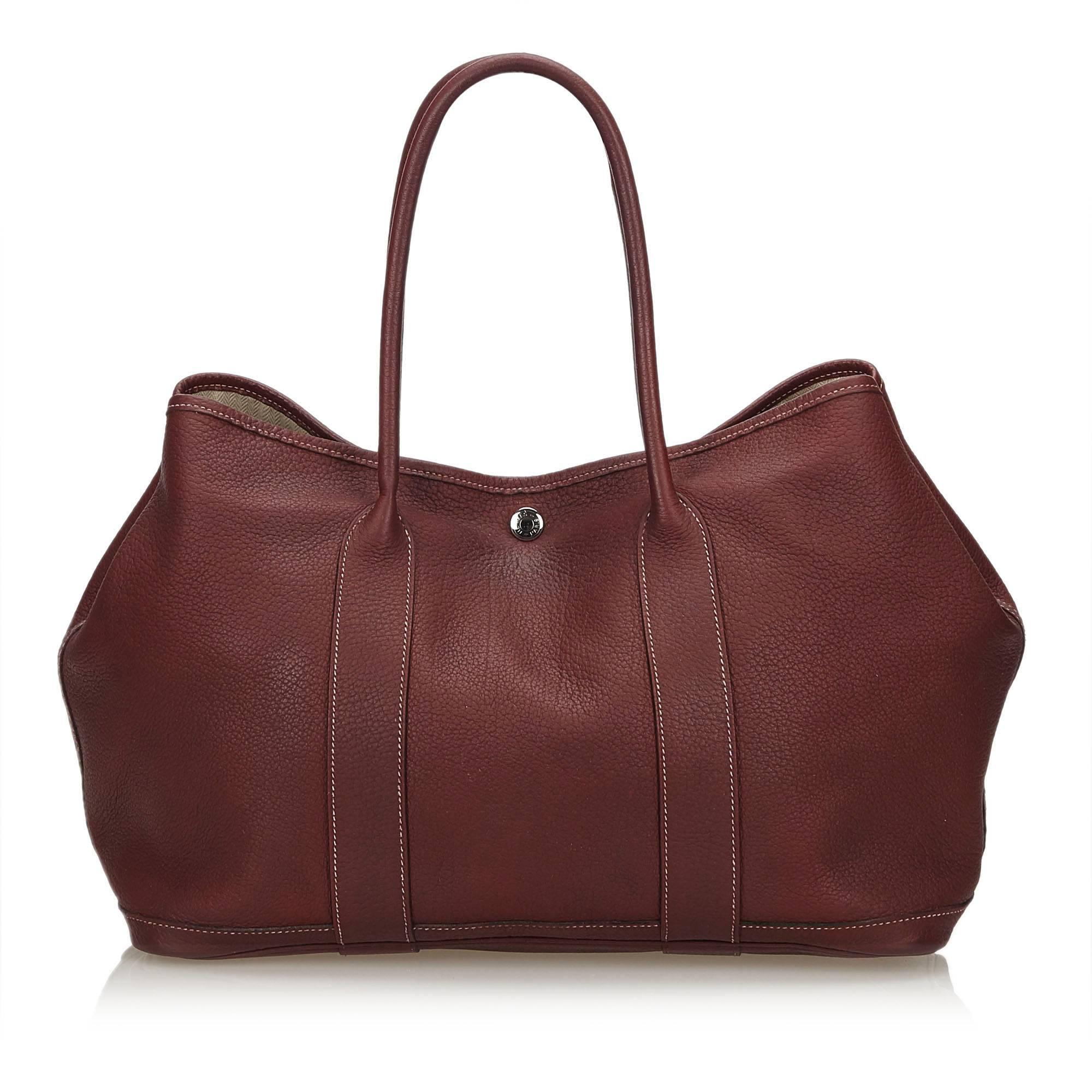 Brown Hermes Red Garden Party For Sale