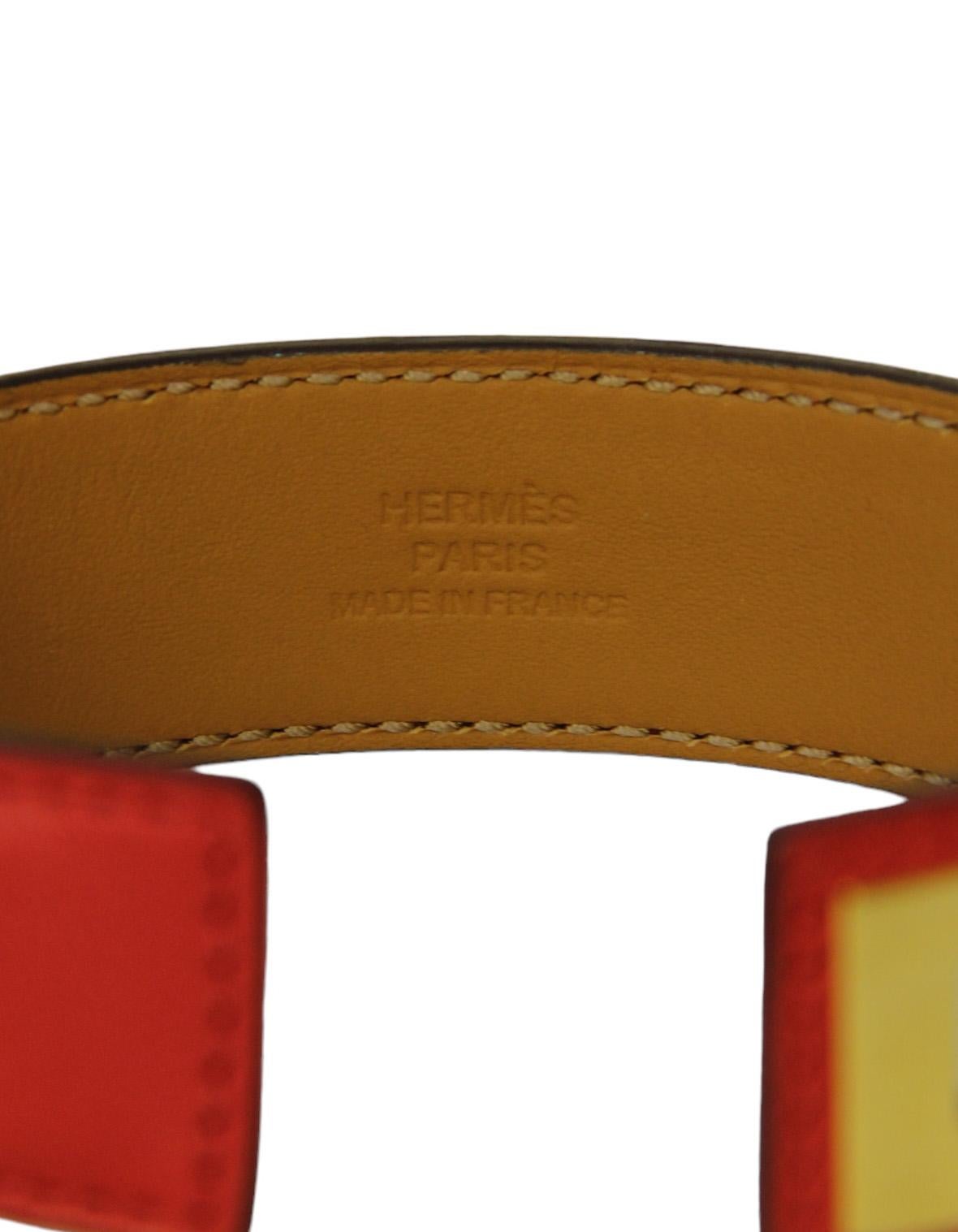 Bracelet Collier de Chien 24 rouge/or Hermes sz T3 en vente 1