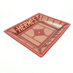 Hermes Red/Gold Hermes Sellier change tray