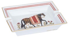 Hermès Red & Gold Horse Ashtray