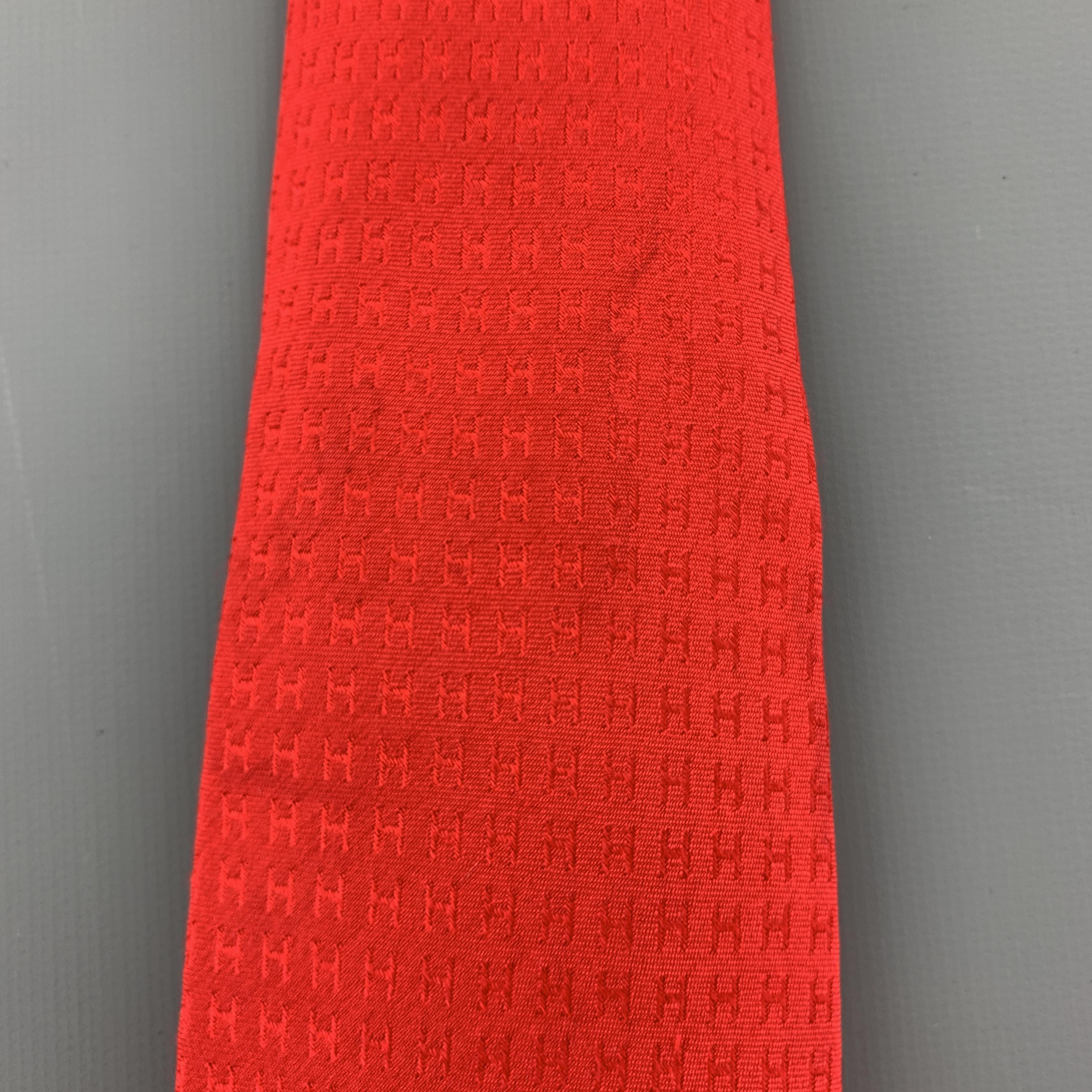 hermes red tie