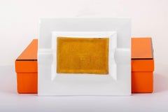 Hermes Red Horse Porcelain Ashtray with Box