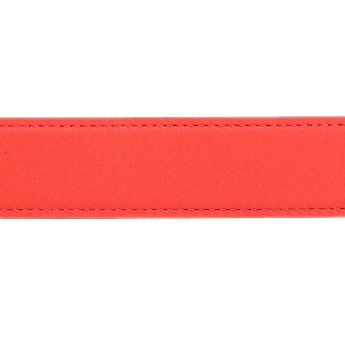 100% auth Hermes 32mm reversible belt strap in Vermillon (red) Veau Swift and Rose Jaipur (coral) Veau Epsom leather. Brand new. Comes with box.

Measurements
Tag Size	100
Width	3.2cm (1.2in)
Fits	98cm (38.2in) to 103cm (40.2in)

All our listings