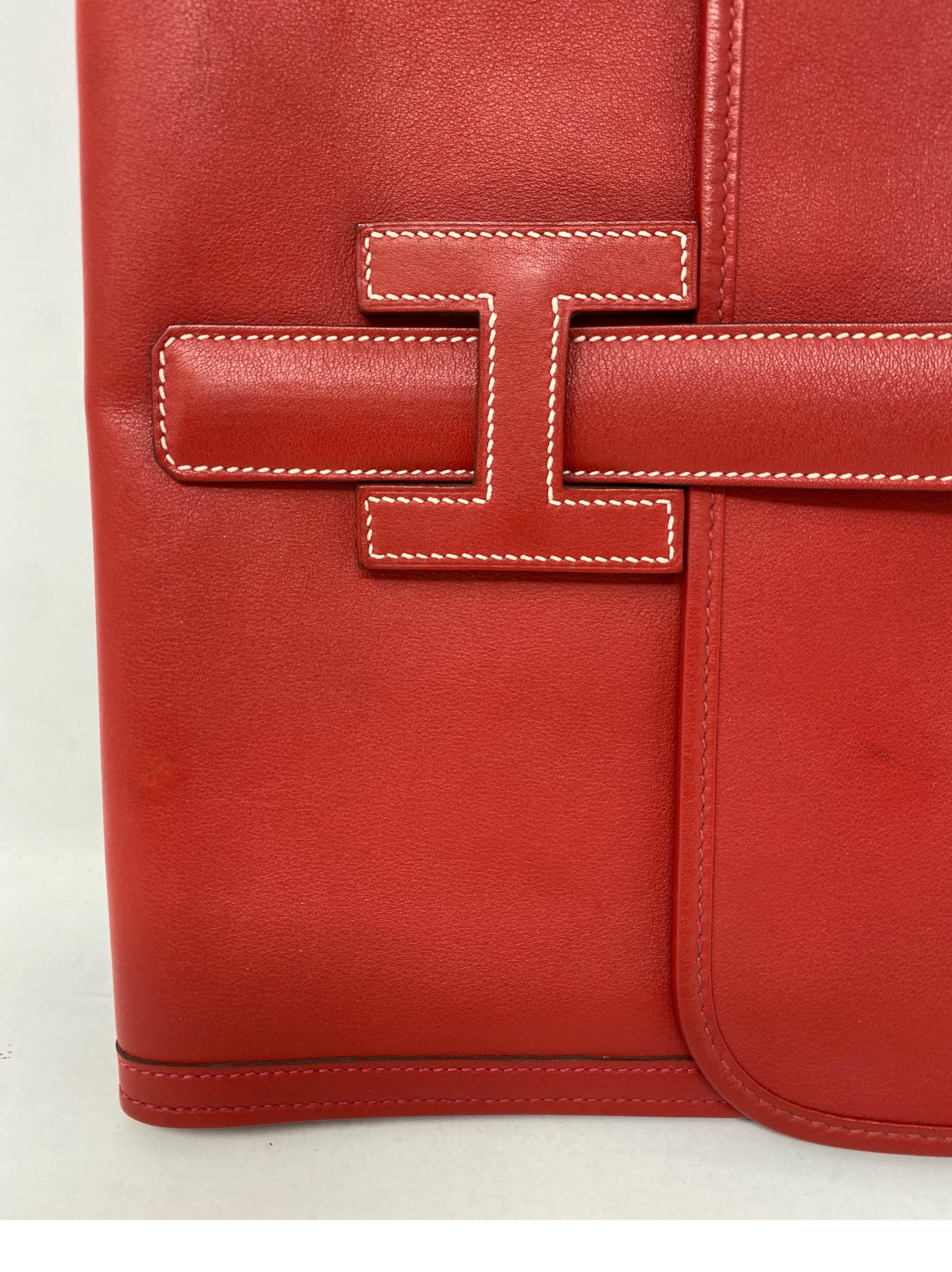 Hermès - Pochette Jige rouge 5
