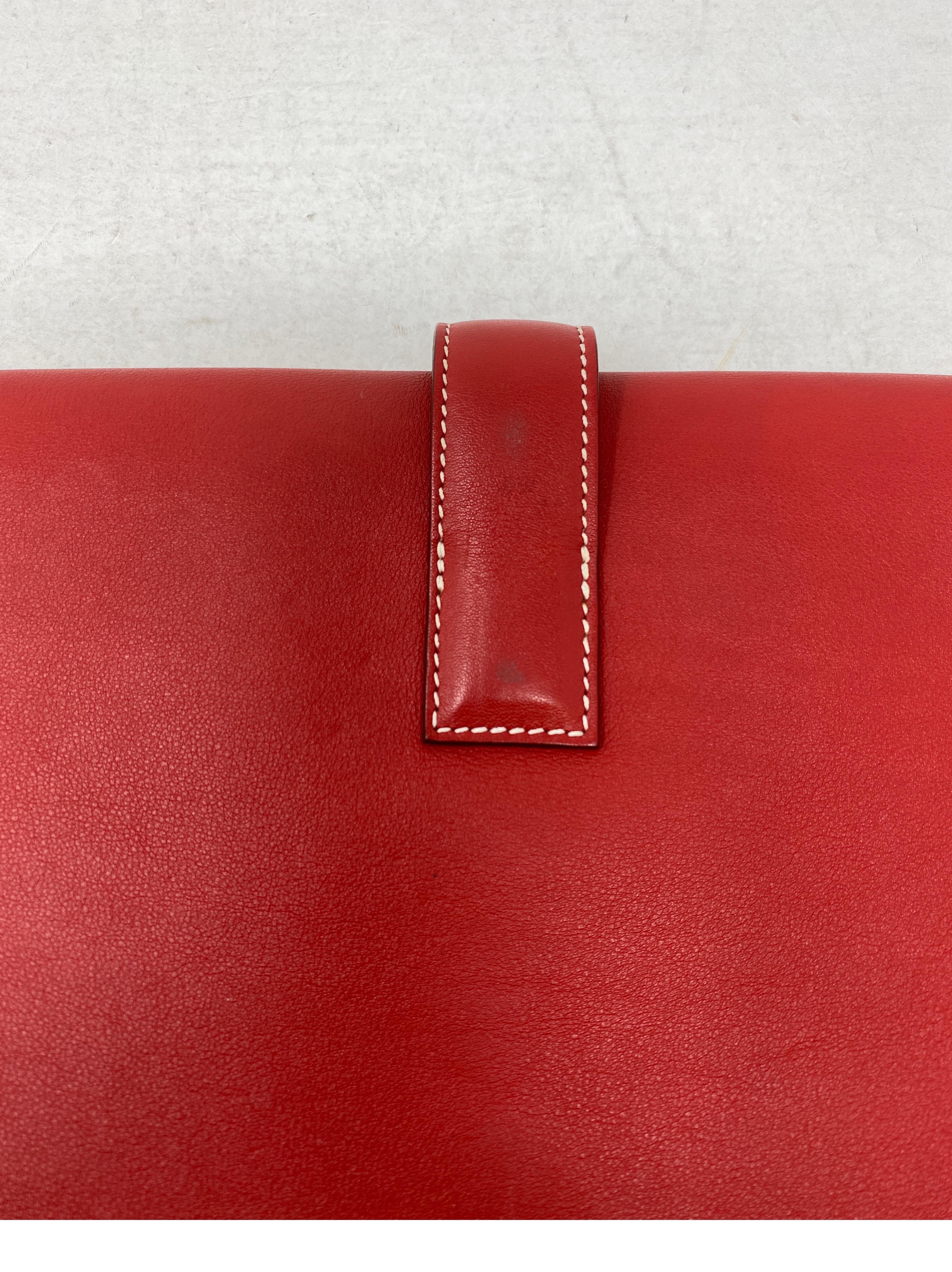 Hermès - Pochette Jige rouge 9