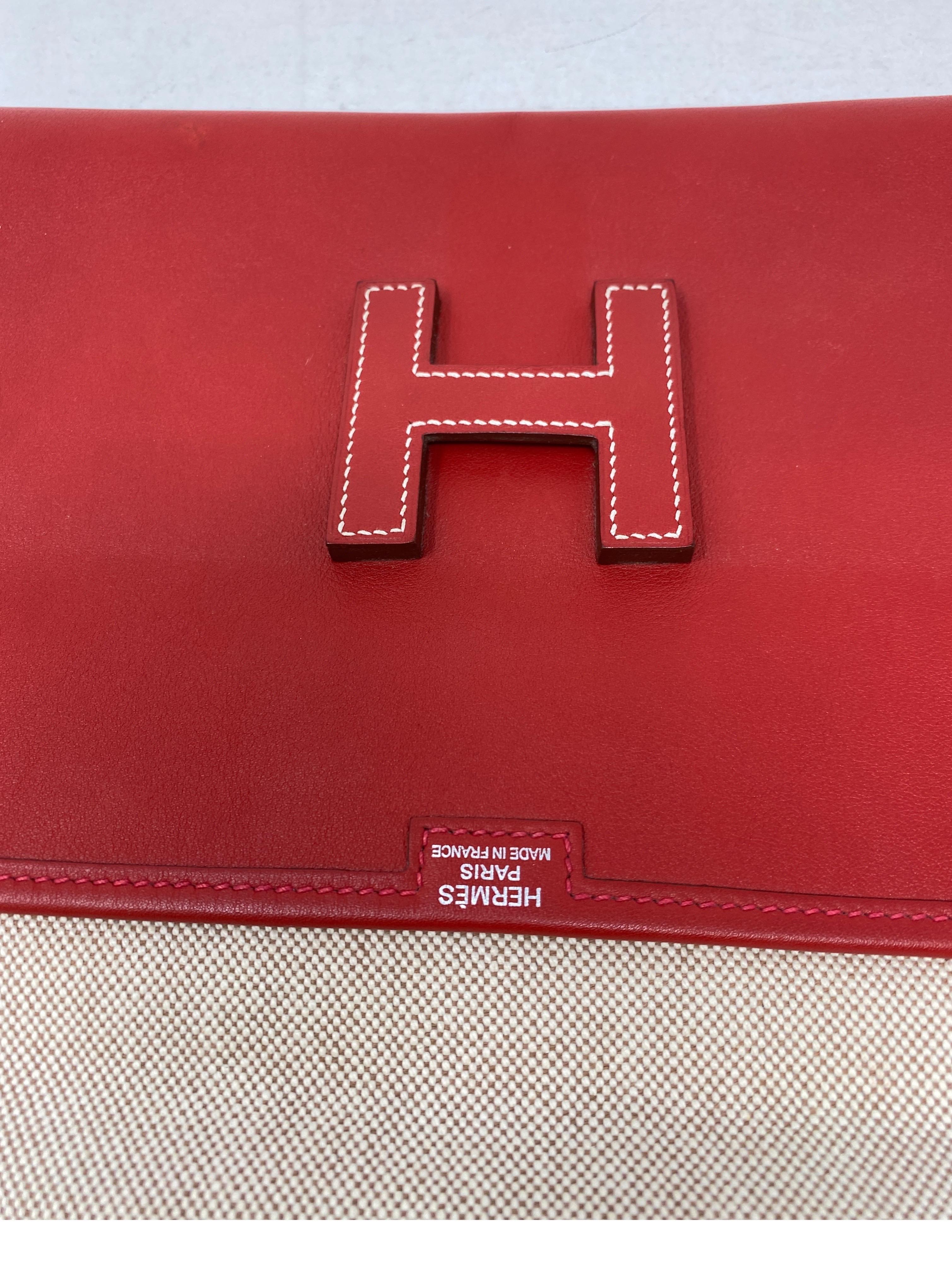 Hermès - Pochette Jige rouge 1