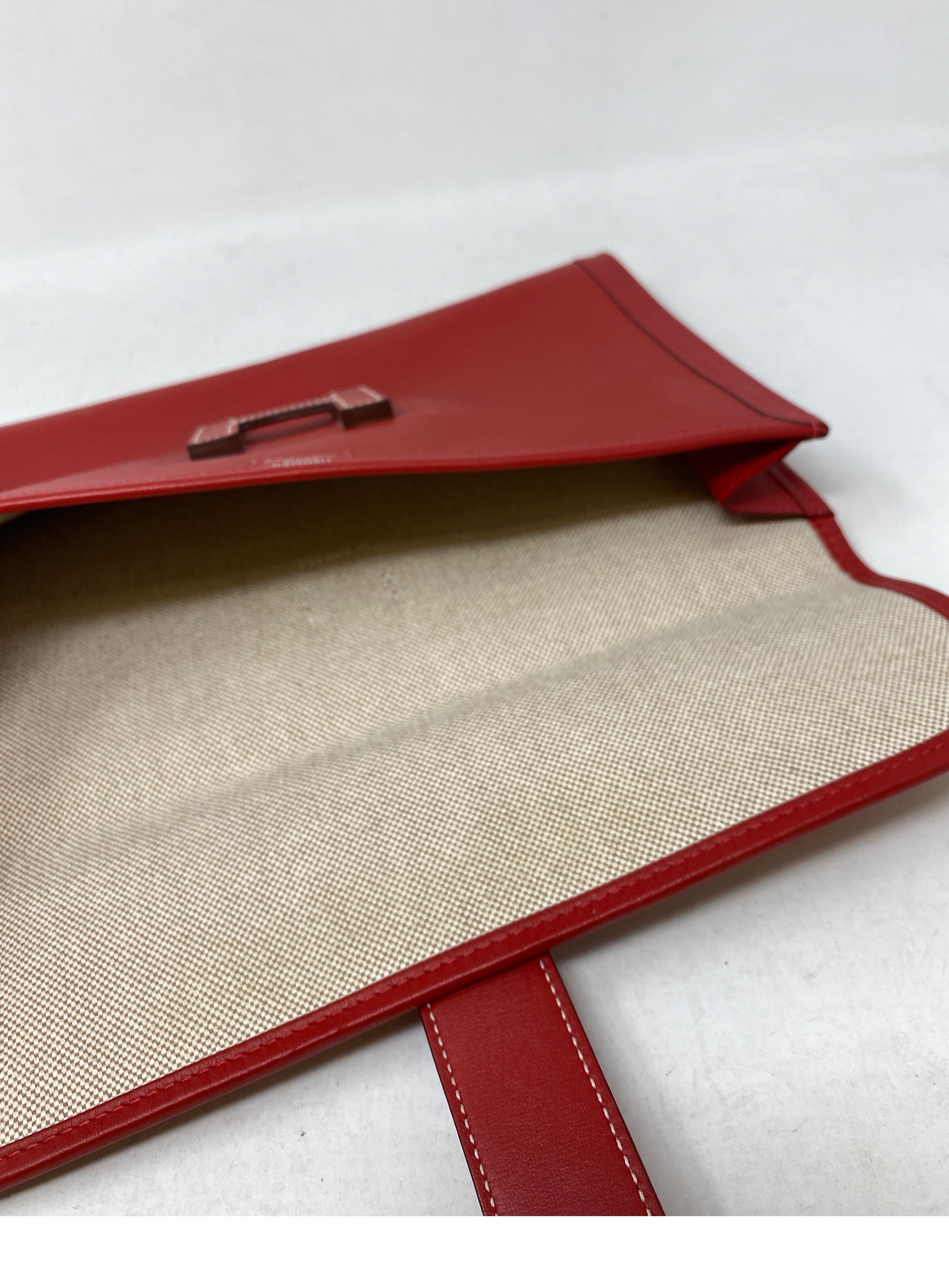 Hermès - Pochette Jige rouge 2