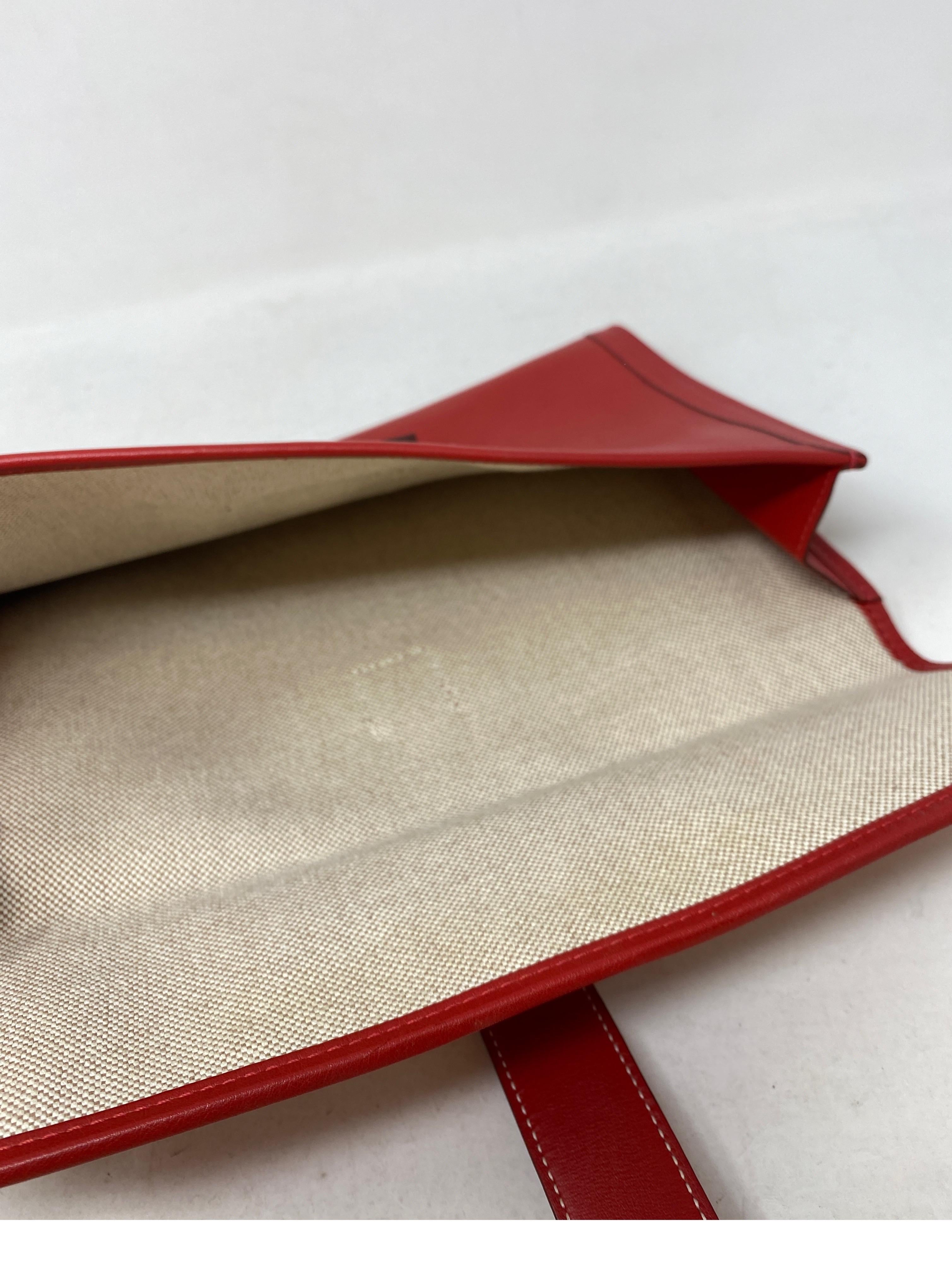 Hermès - Pochette Jige rouge 3
