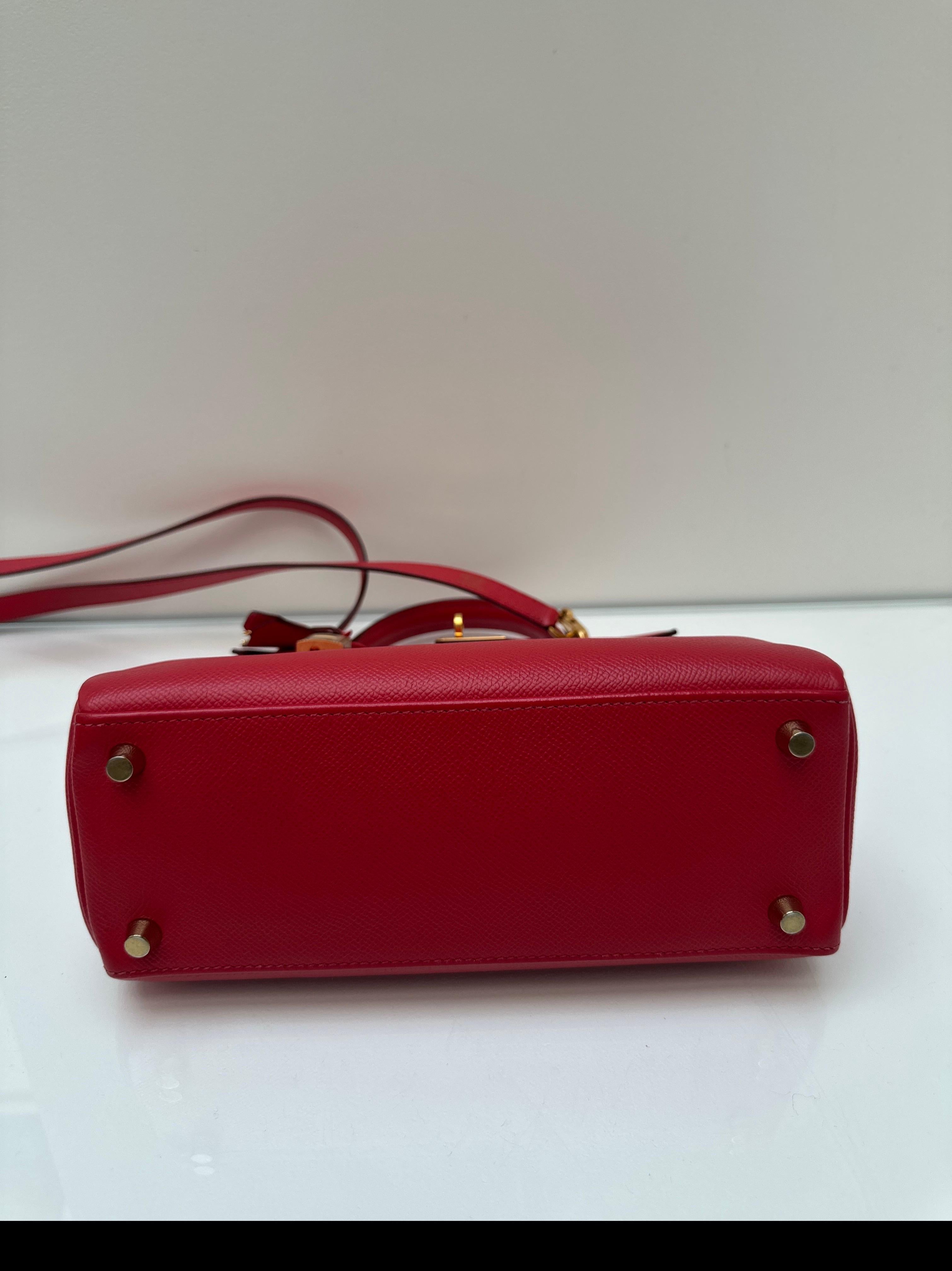 Hermes Rote Kelly 25 Tasche 6