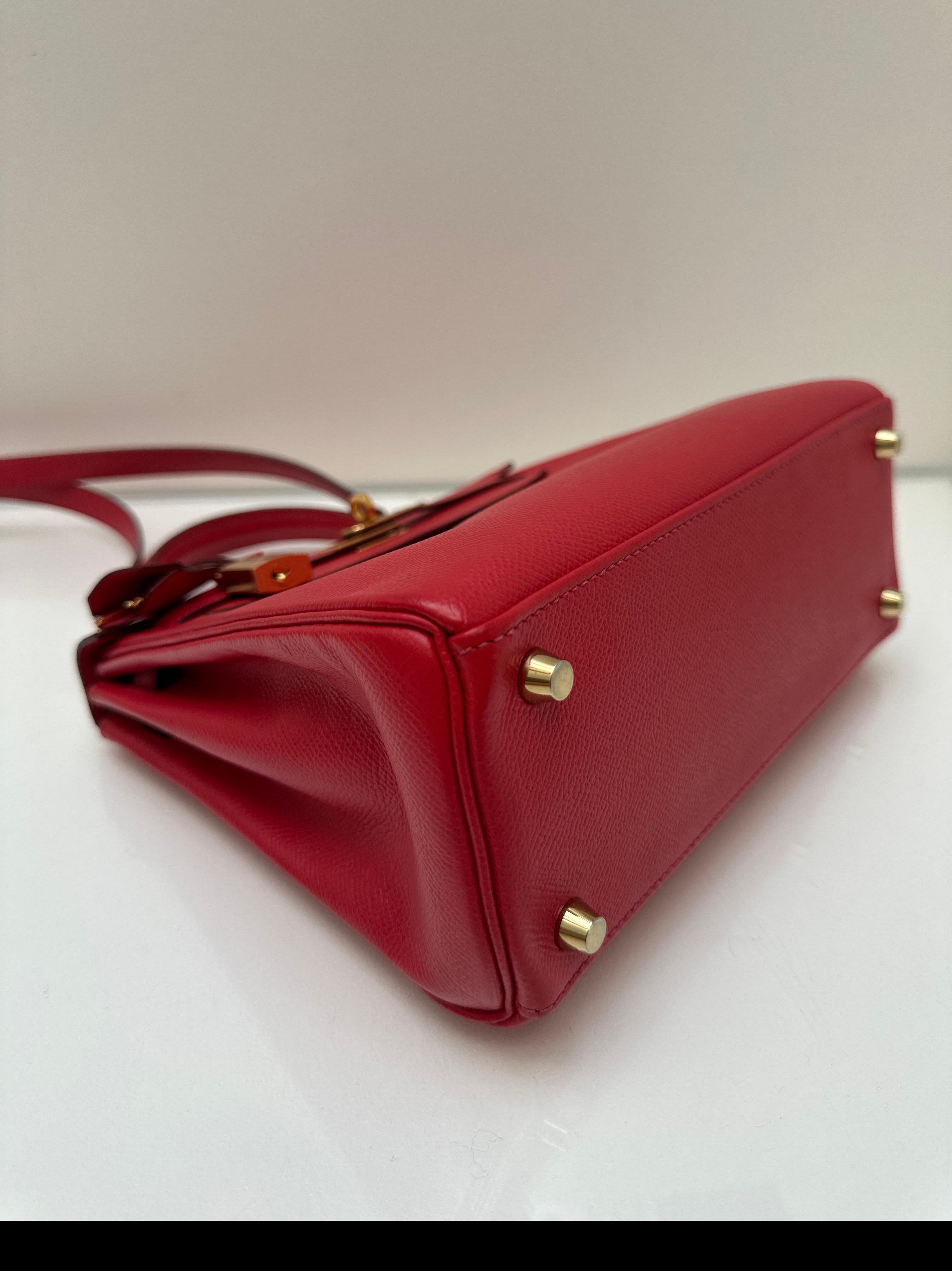 Hermes Rote Kelly 25 Tasche 7