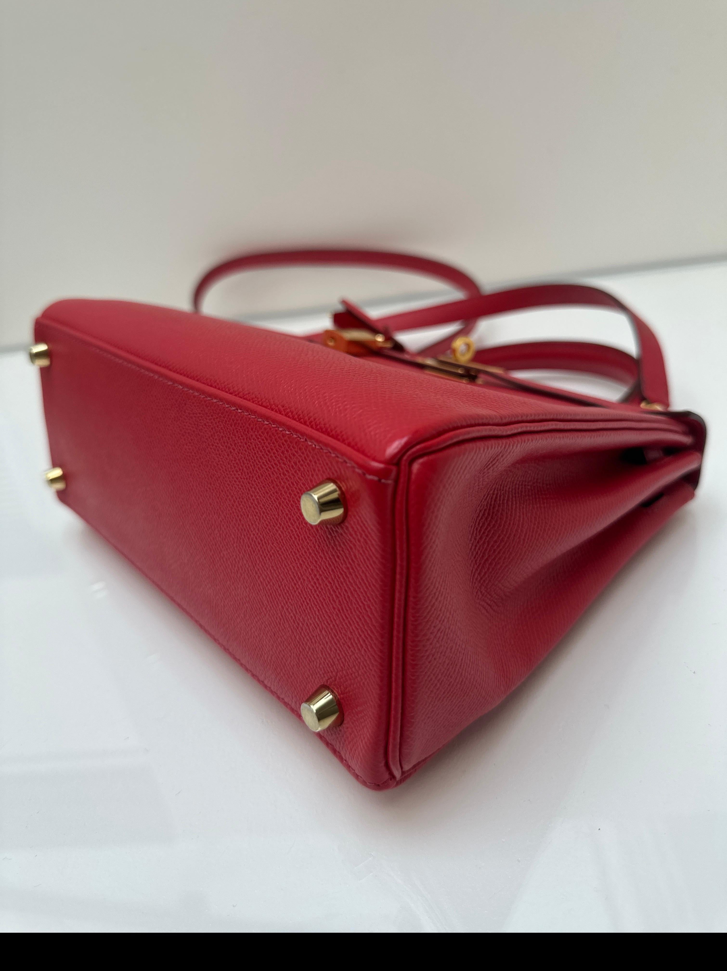 Hermes Rote Kelly 25 Tasche 8