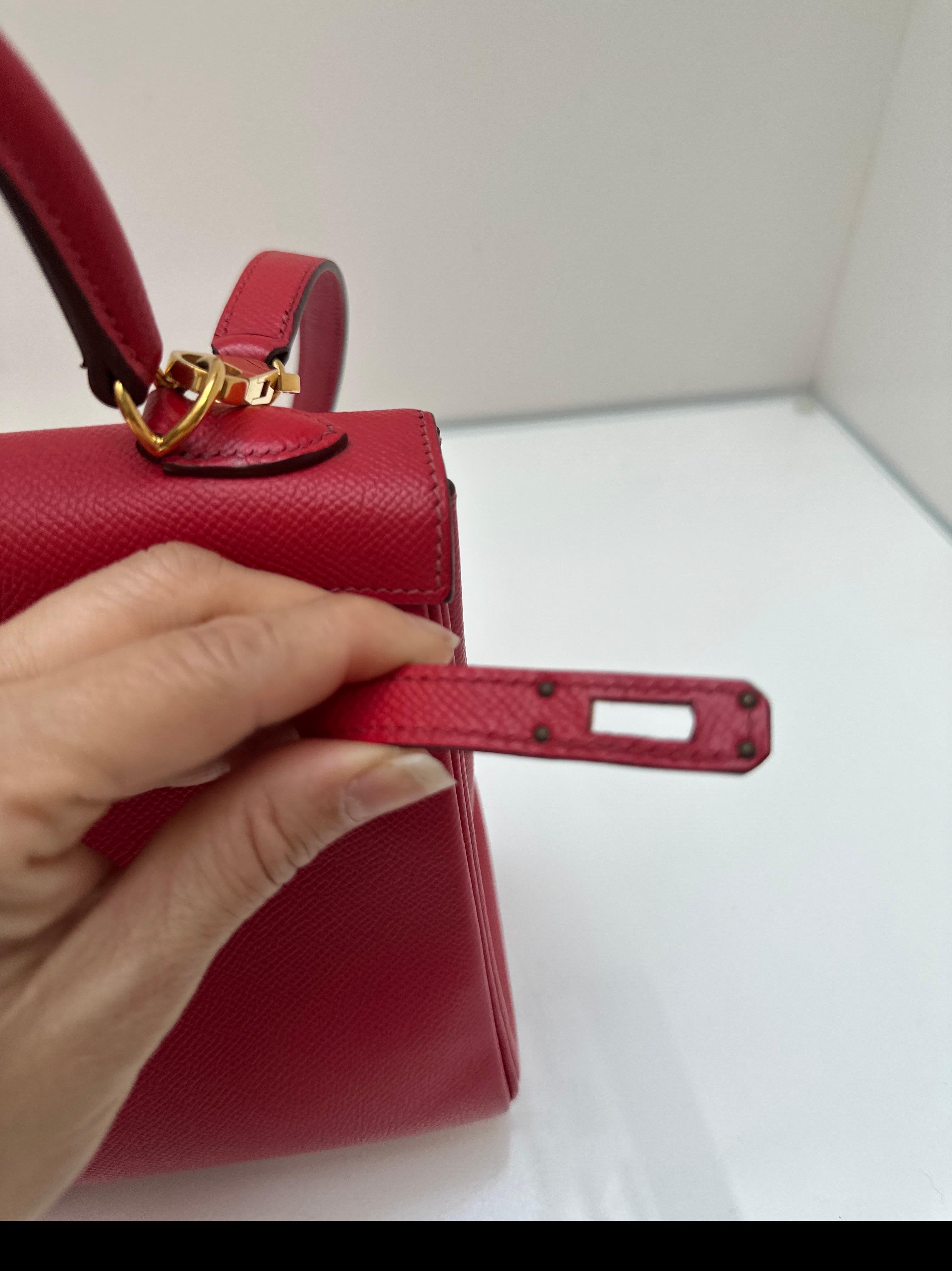 Hermes Rote Kelly 25 Tasche 9