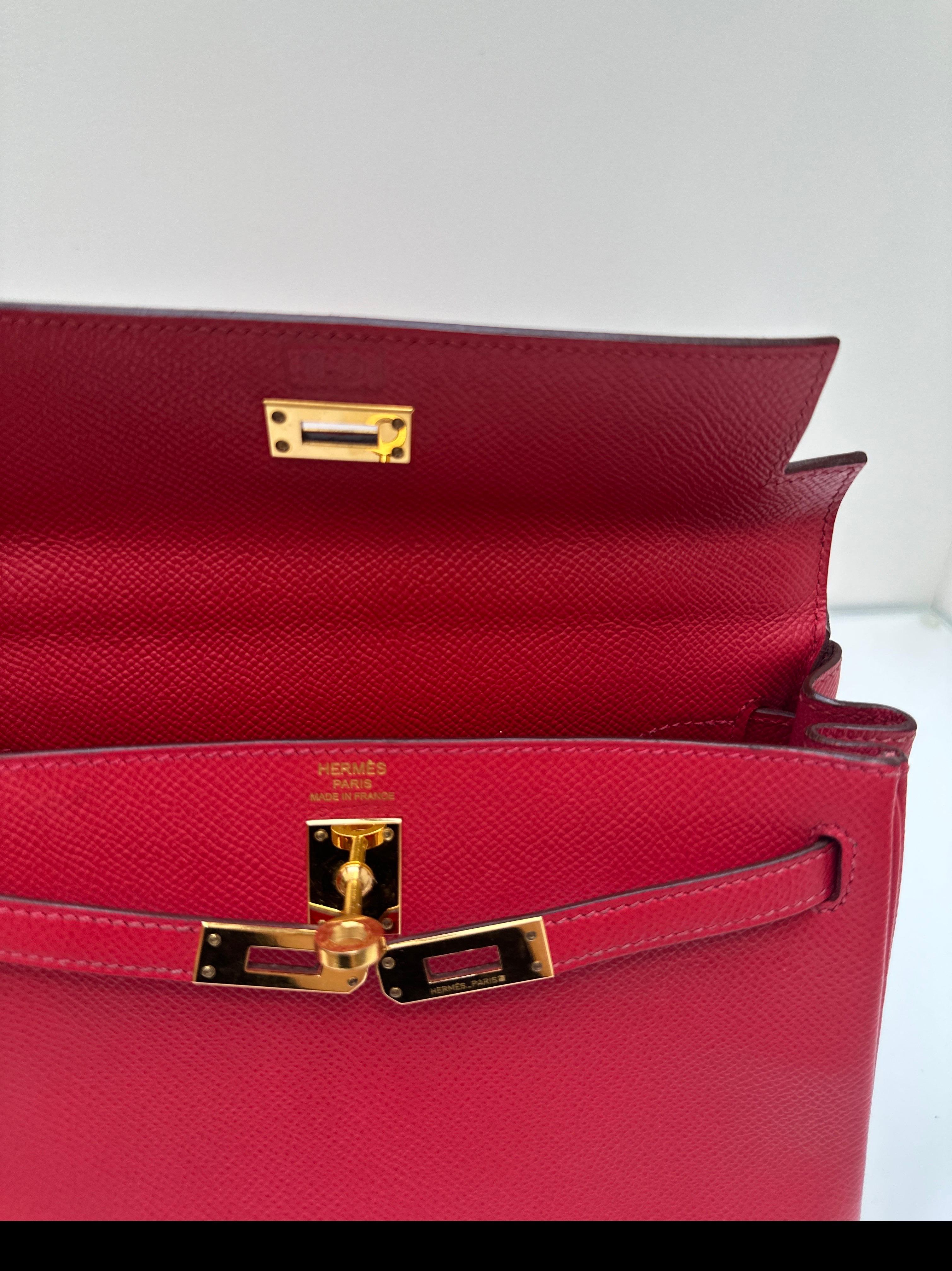 Hermes Rote Kelly 25 Tasche 11
