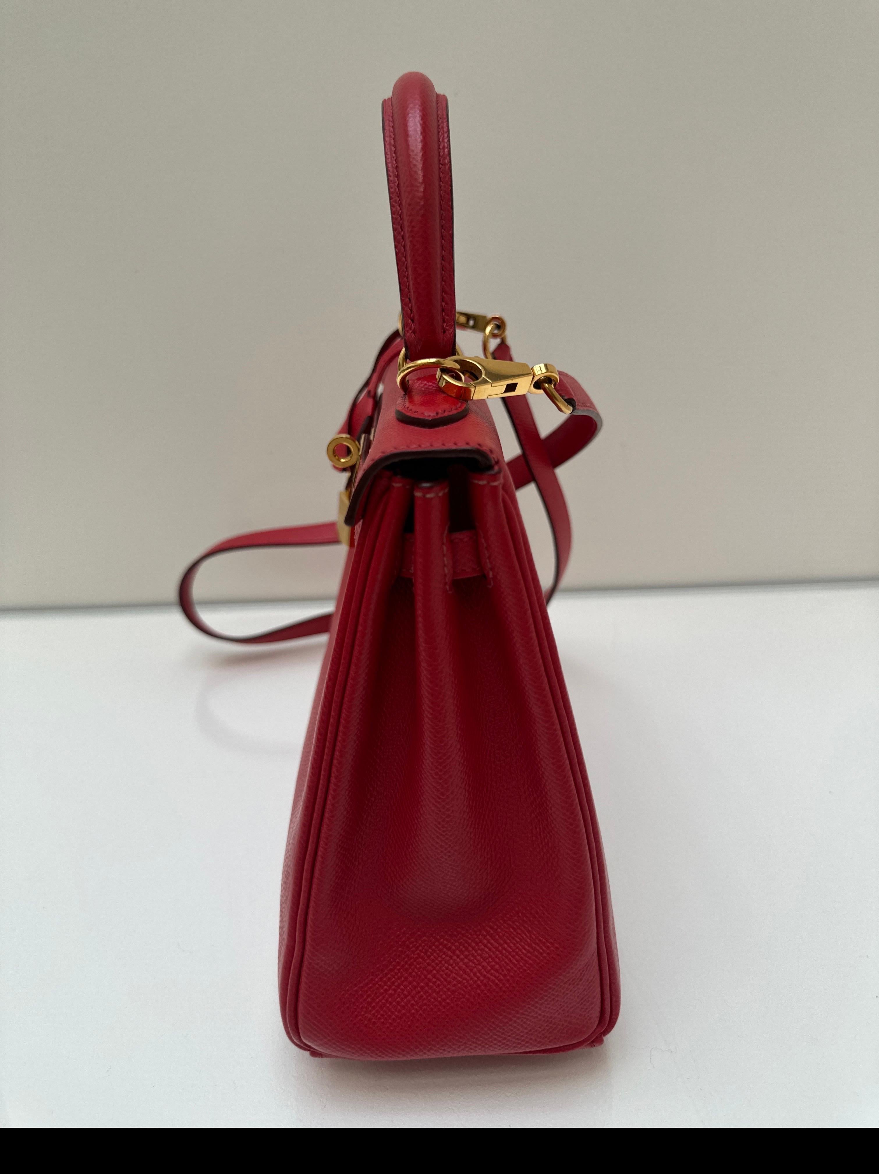 Hermes Rote Kelly 25 Tasche 1