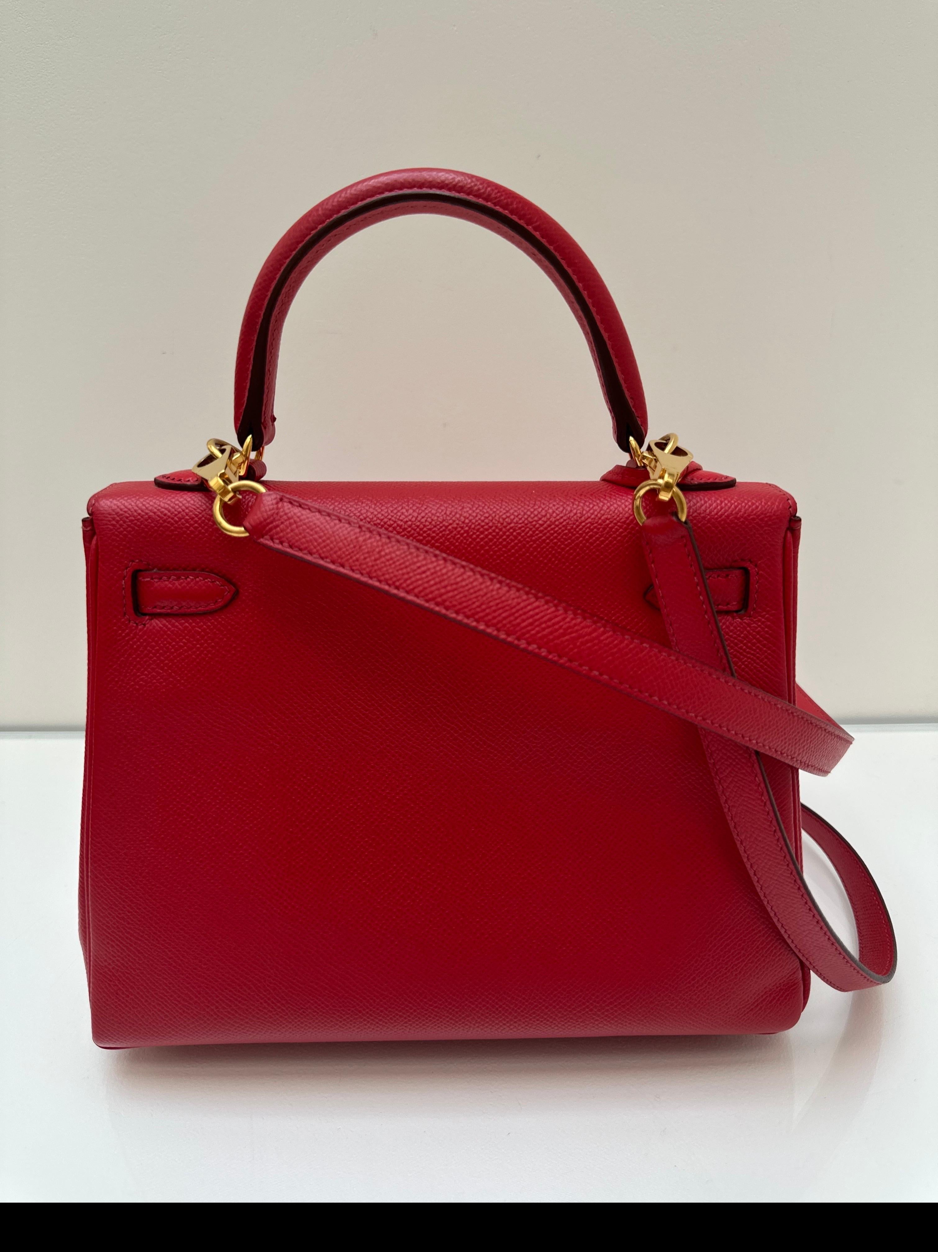 Hermes Rote Kelly 25 Tasche 2