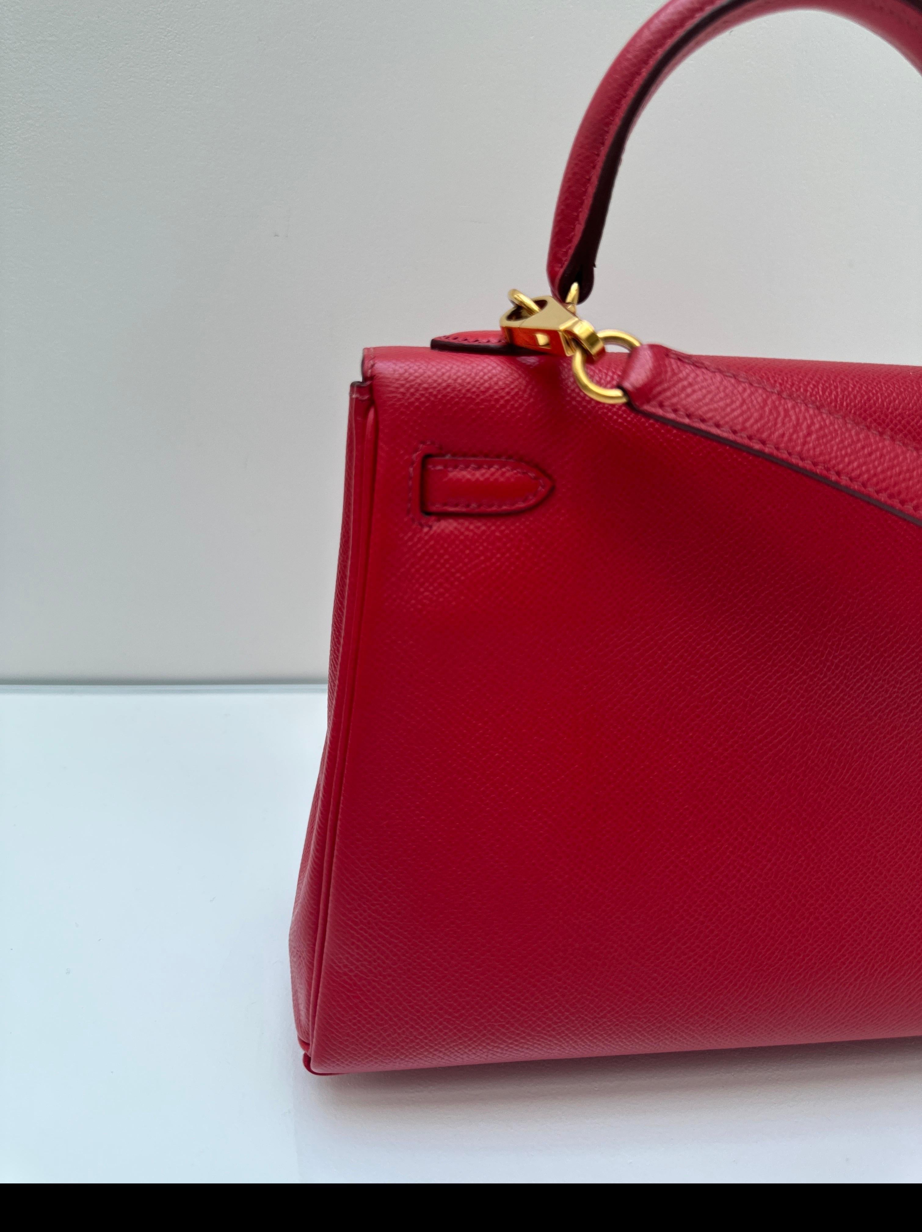 Hermes Rote Kelly 25 Tasche 3