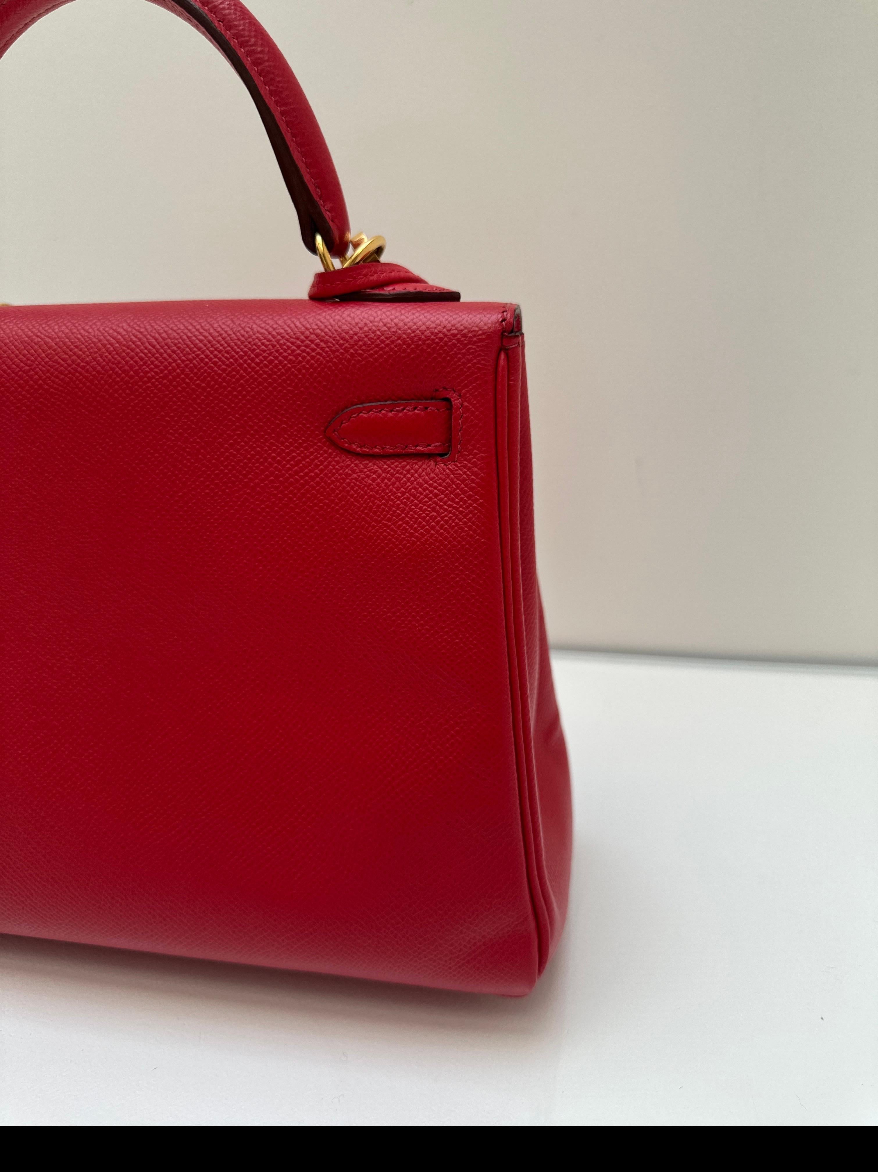 Hermes Rote Kelly 25 Tasche 4