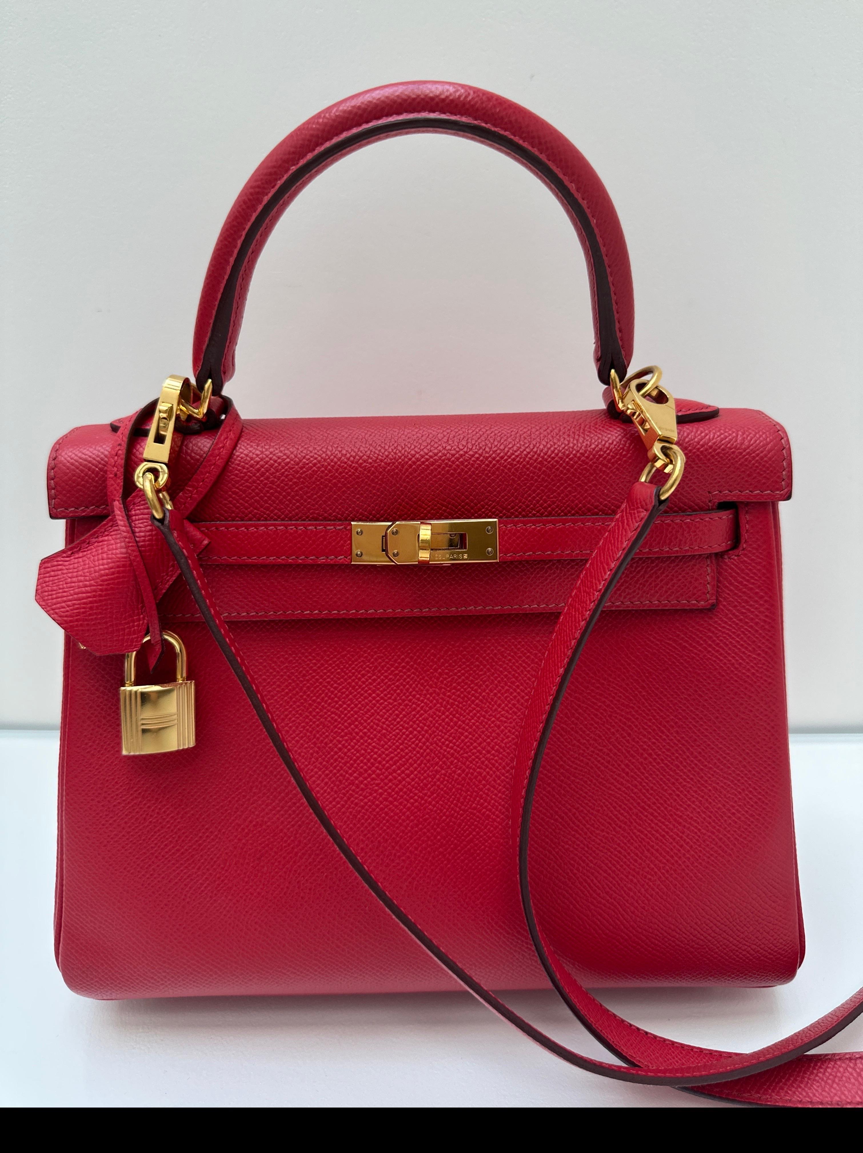 Hermes Rote Kelly 25 Tasche 5