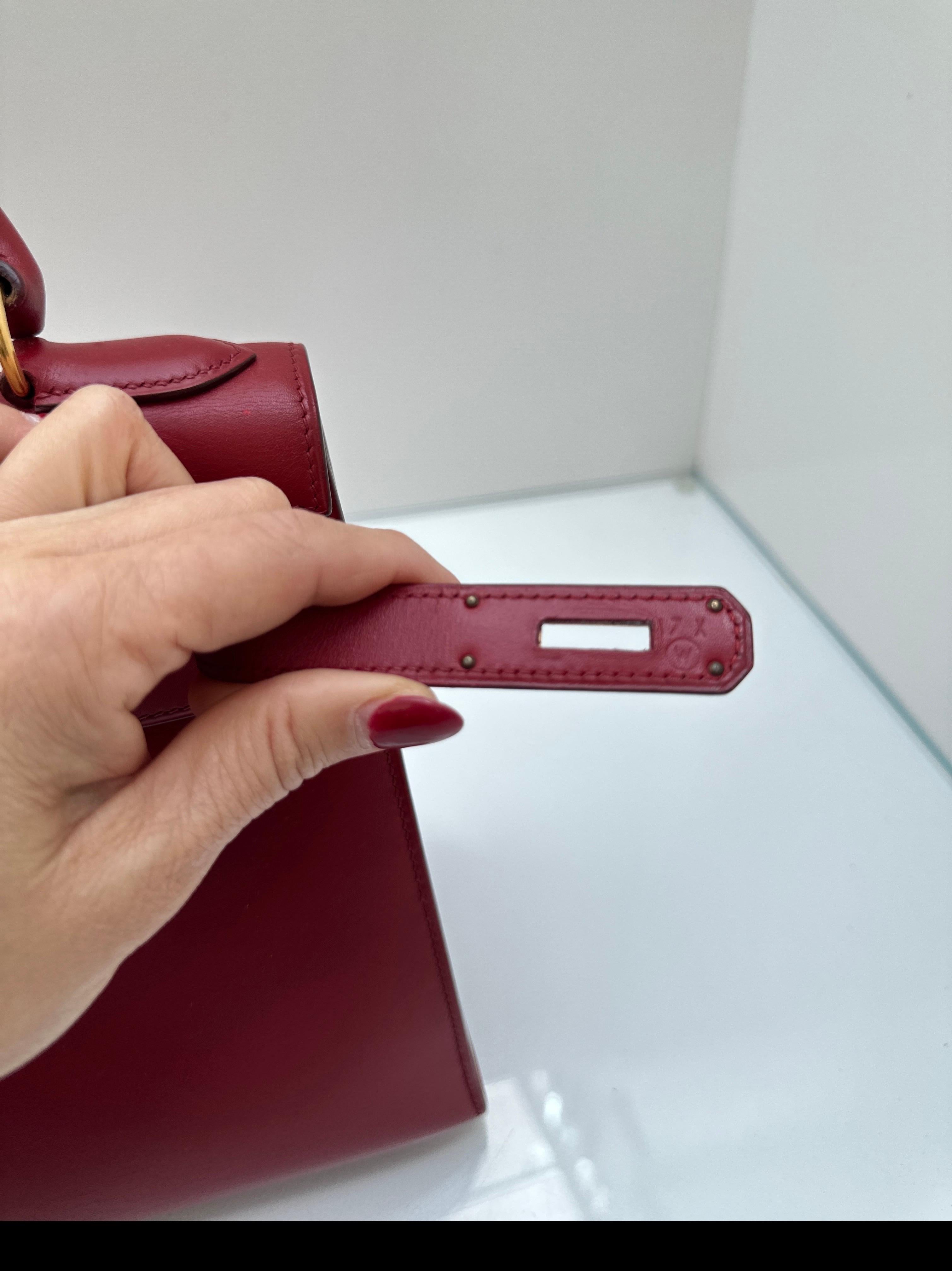 Bolso Kelly 28 Rojo Hermes en venta 8
