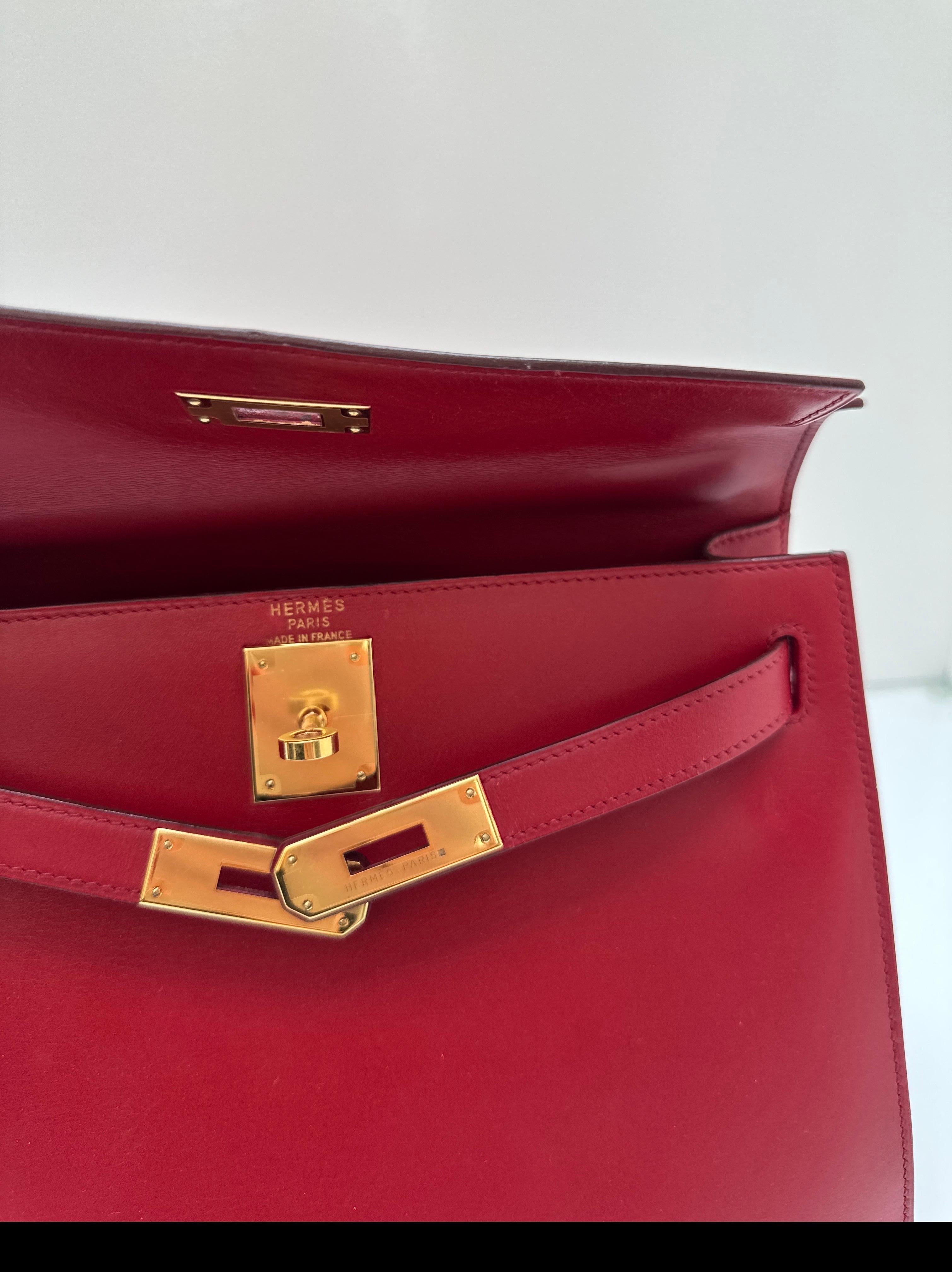 Bolso Kelly 28 Rojo Hermes en venta 9