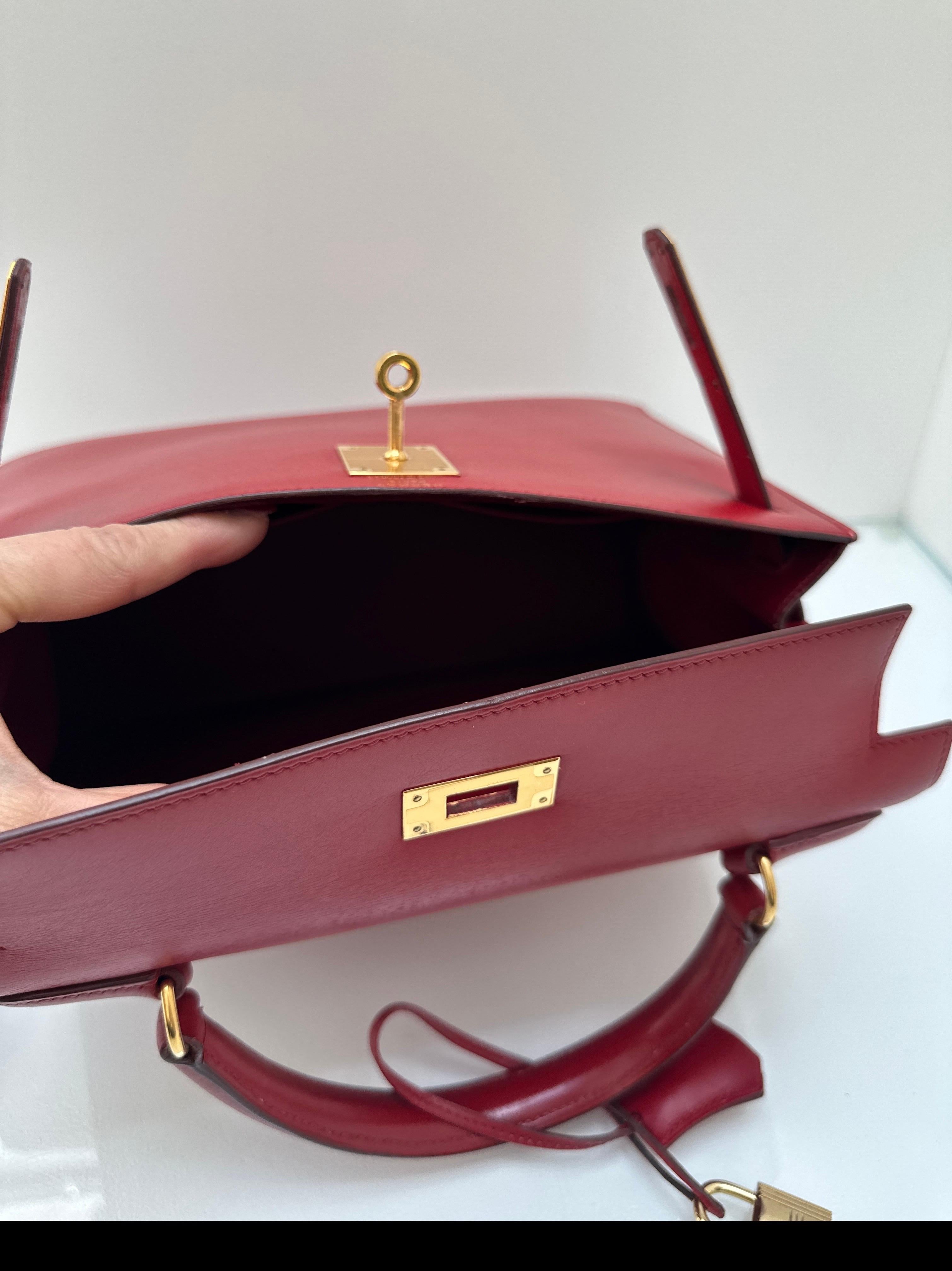 Bolso Kelly 28 Rojo Hermes en venta 10