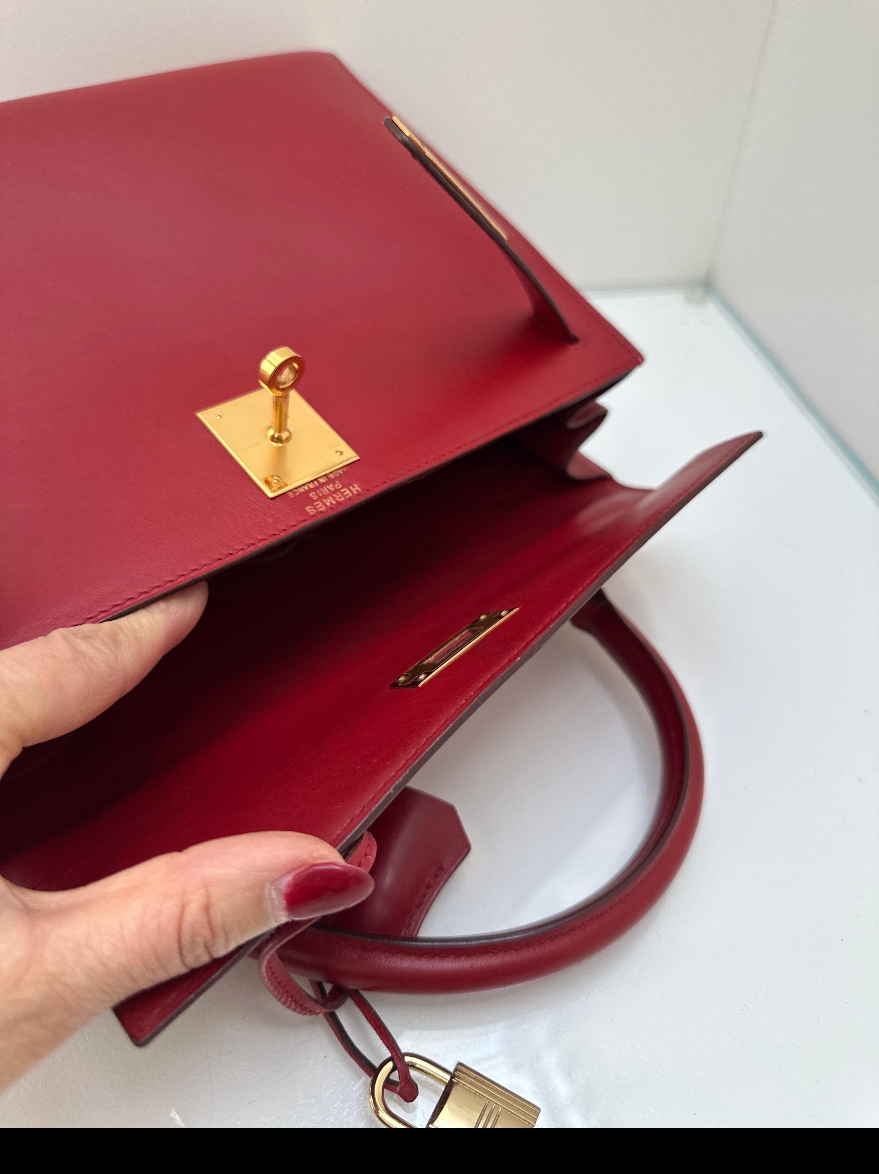 Bolso Kelly 28 Rojo Hermes en venta 11
