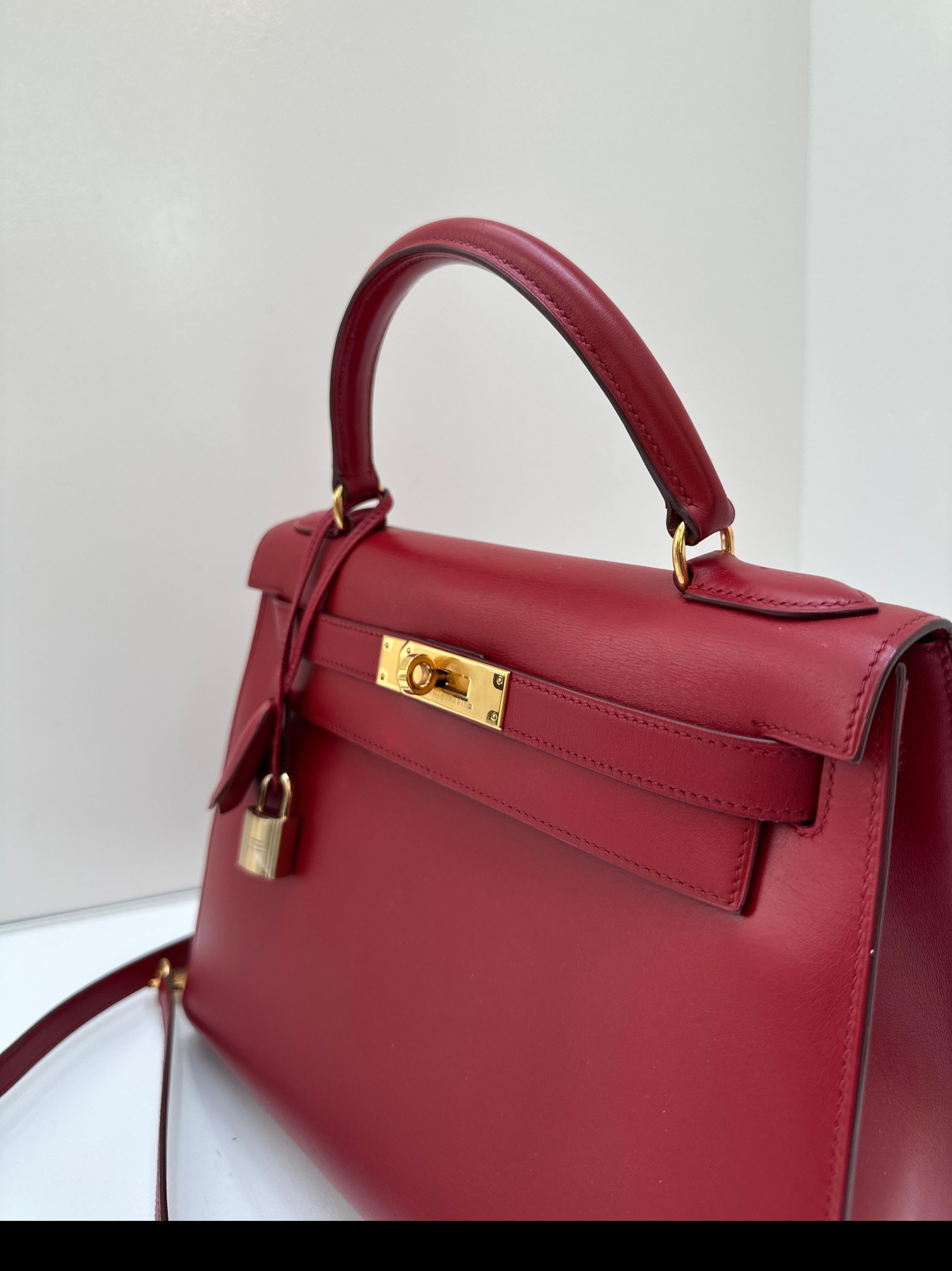 Bolso Kelly 28 Rojo Hermes en venta 16