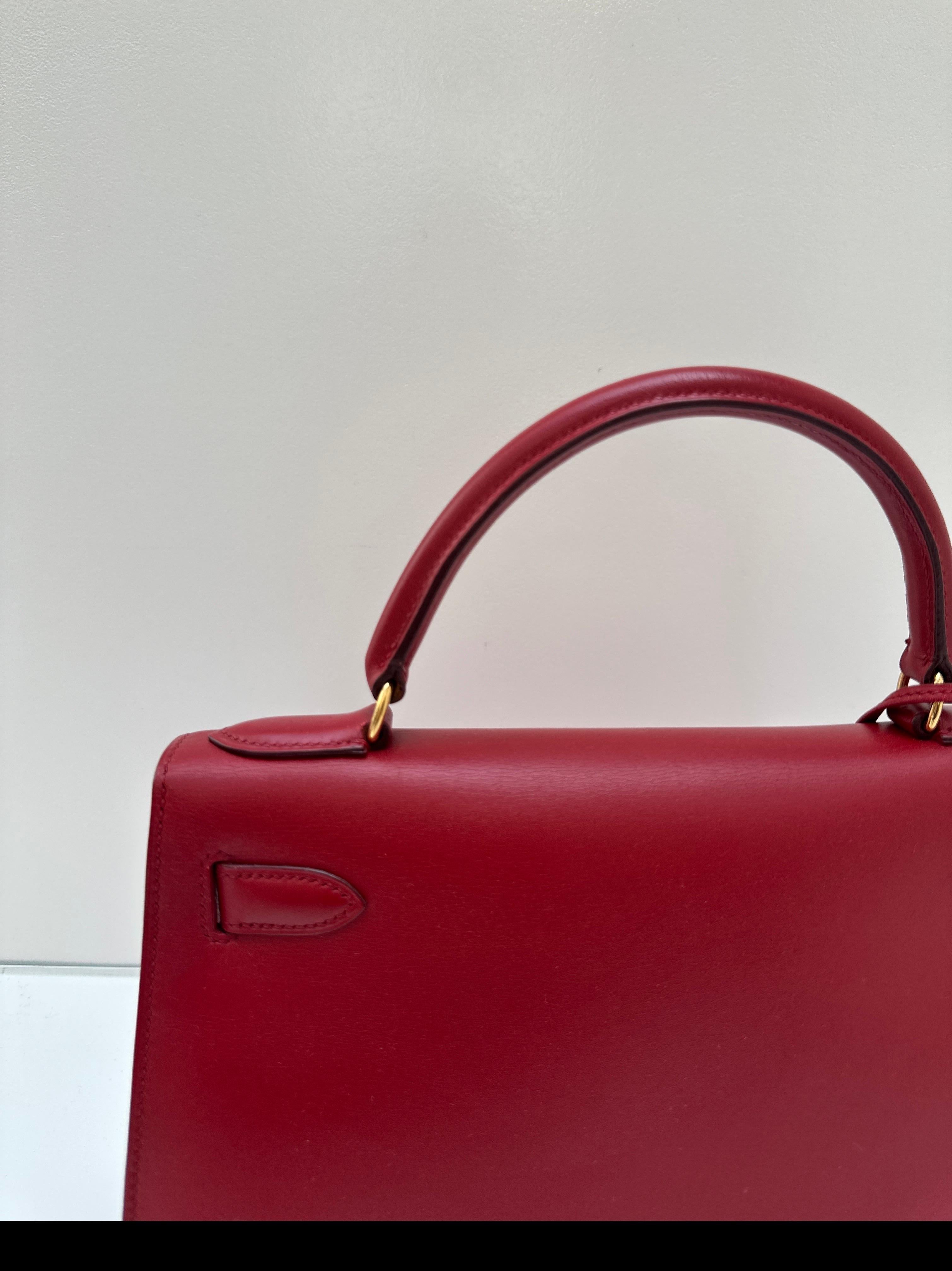 Bolso Kelly 28 Rojo Hermes en venta 3