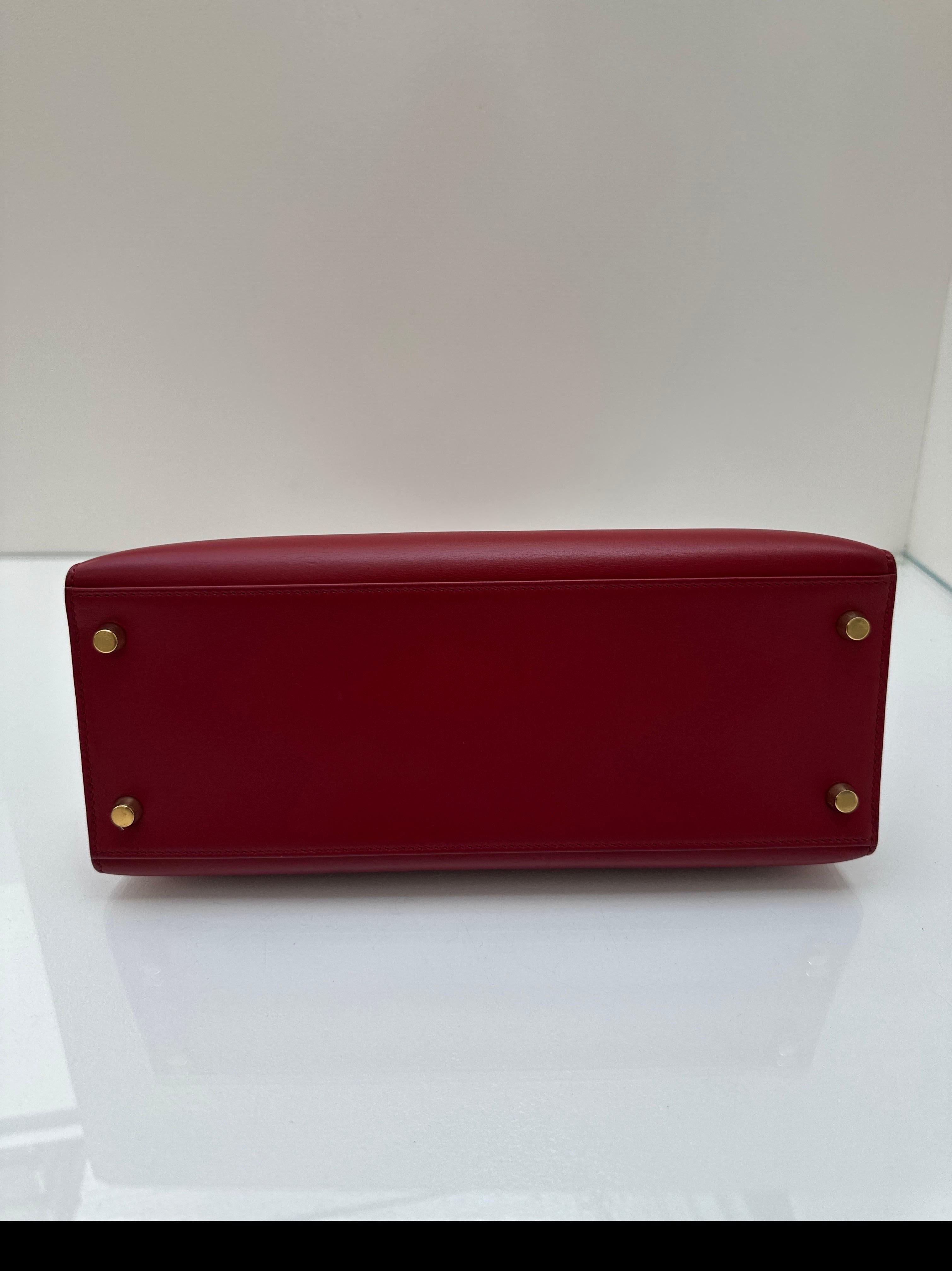 Bolso Kelly 28 Rojo Hermes en venta 4