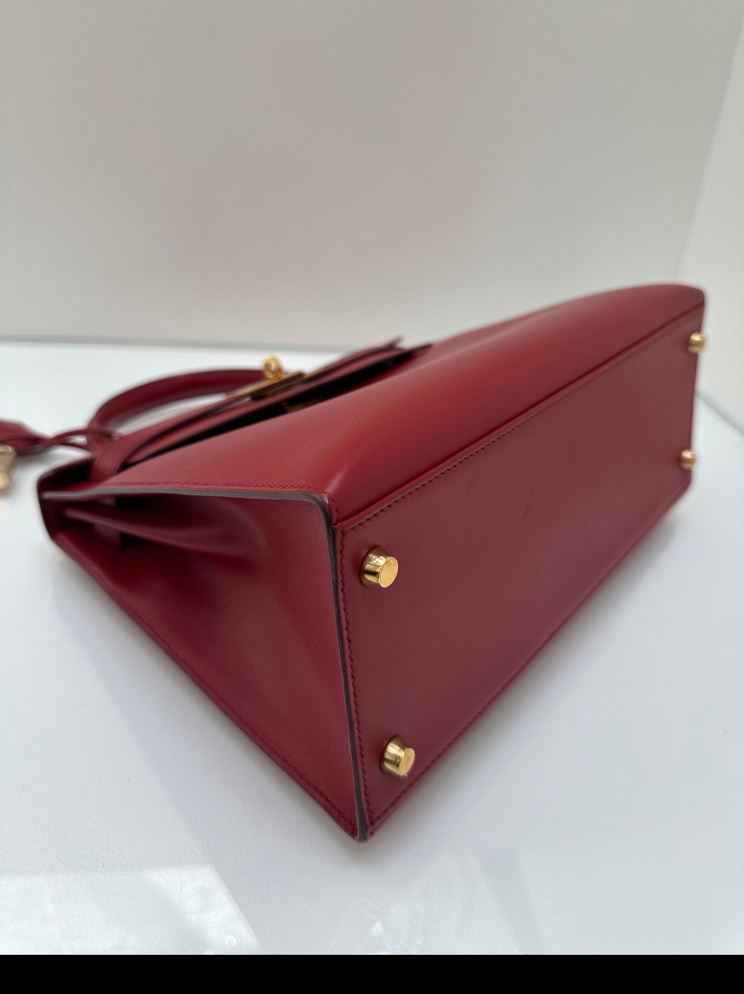 Bolso Kelly 28 Rojo Hermes en venta 5