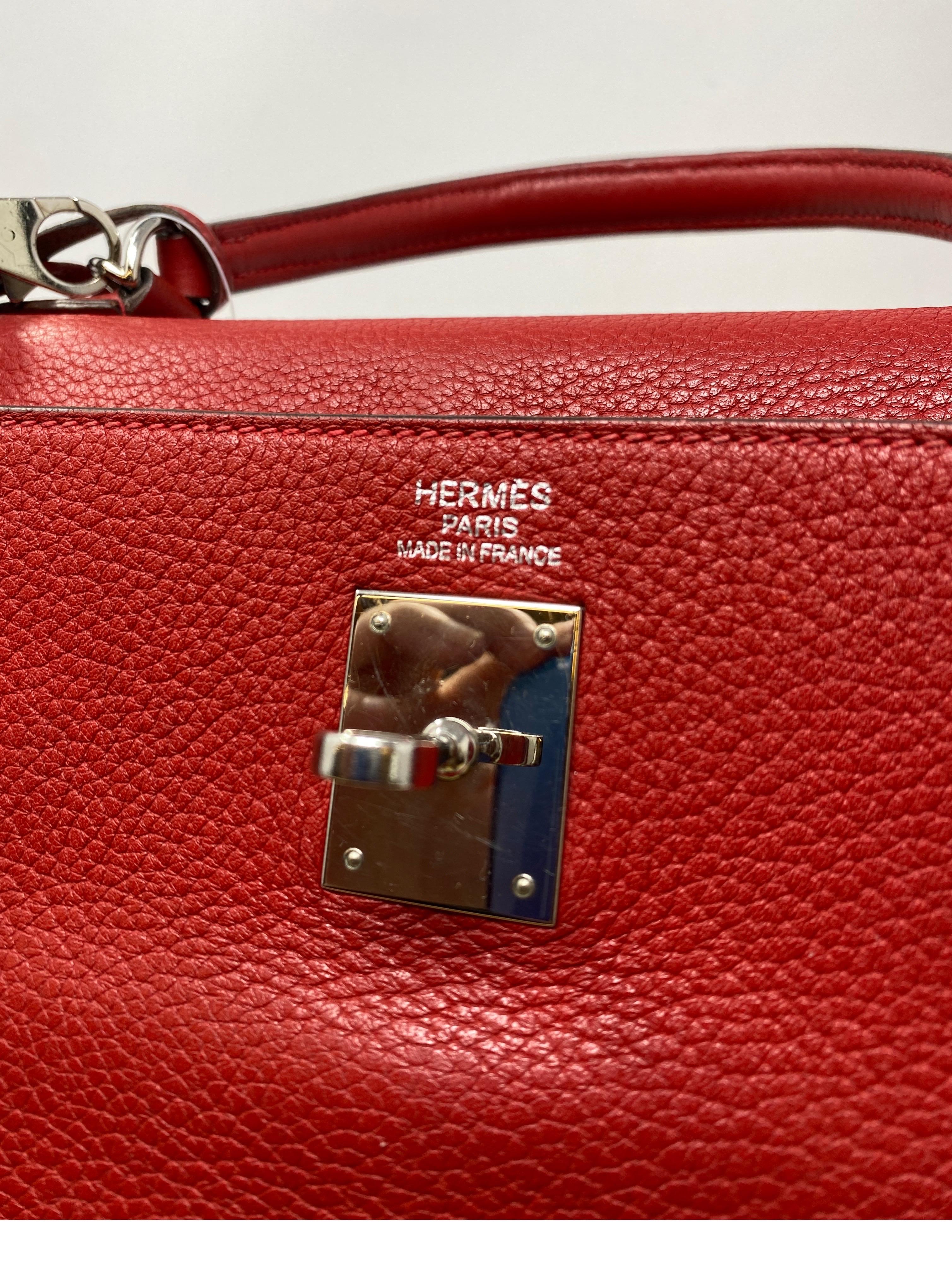 Hermes Red Kelly 35 Bag  8